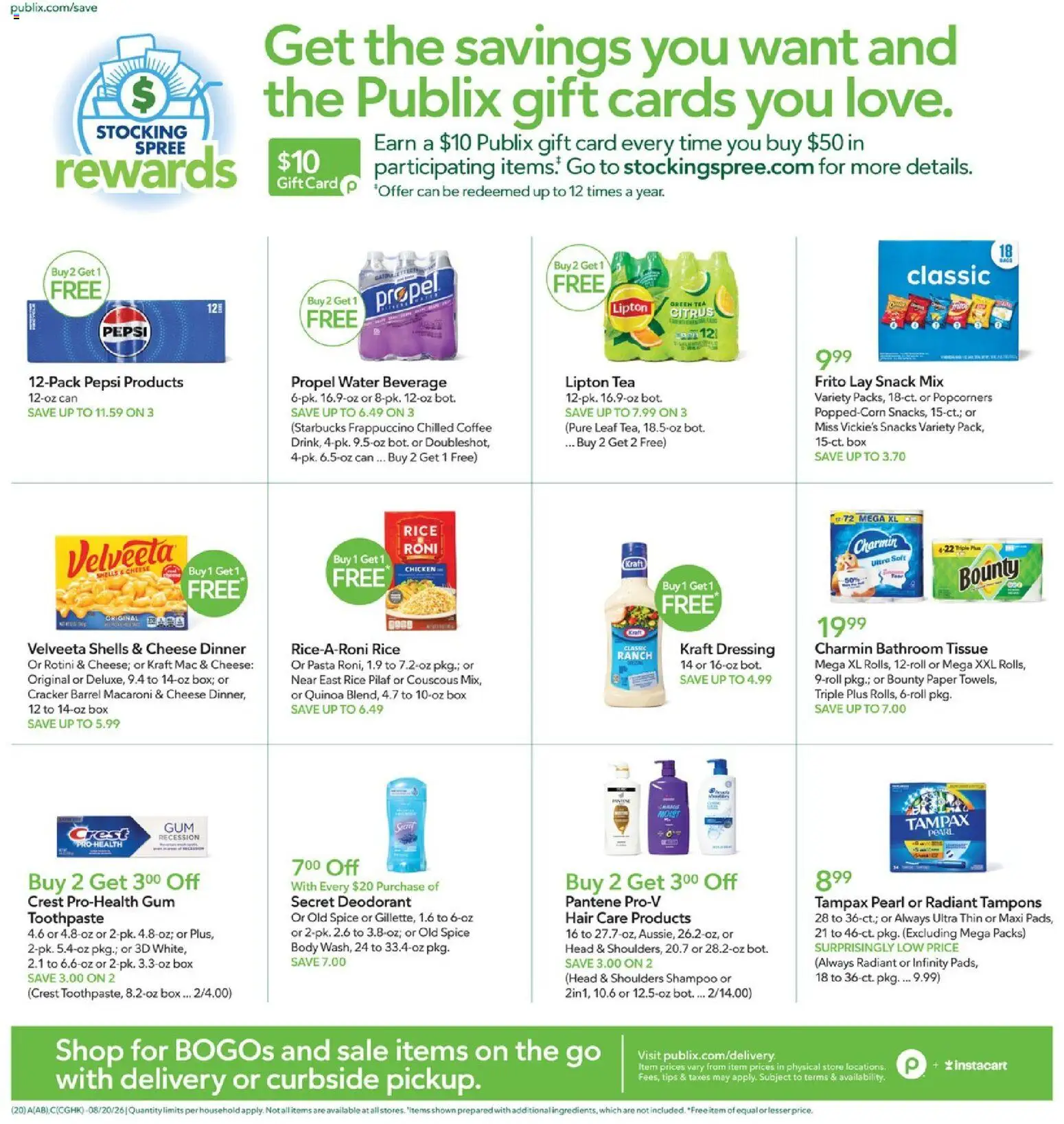 Publix Weekly Ad - valid from 08/19/2026 | Page: 20 | Products: Coffee, Toothpaste, Tea, Dressing