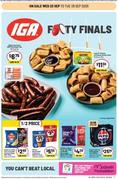 Preview of IGA catalogue Zuccoli - valid from 23/09/2026