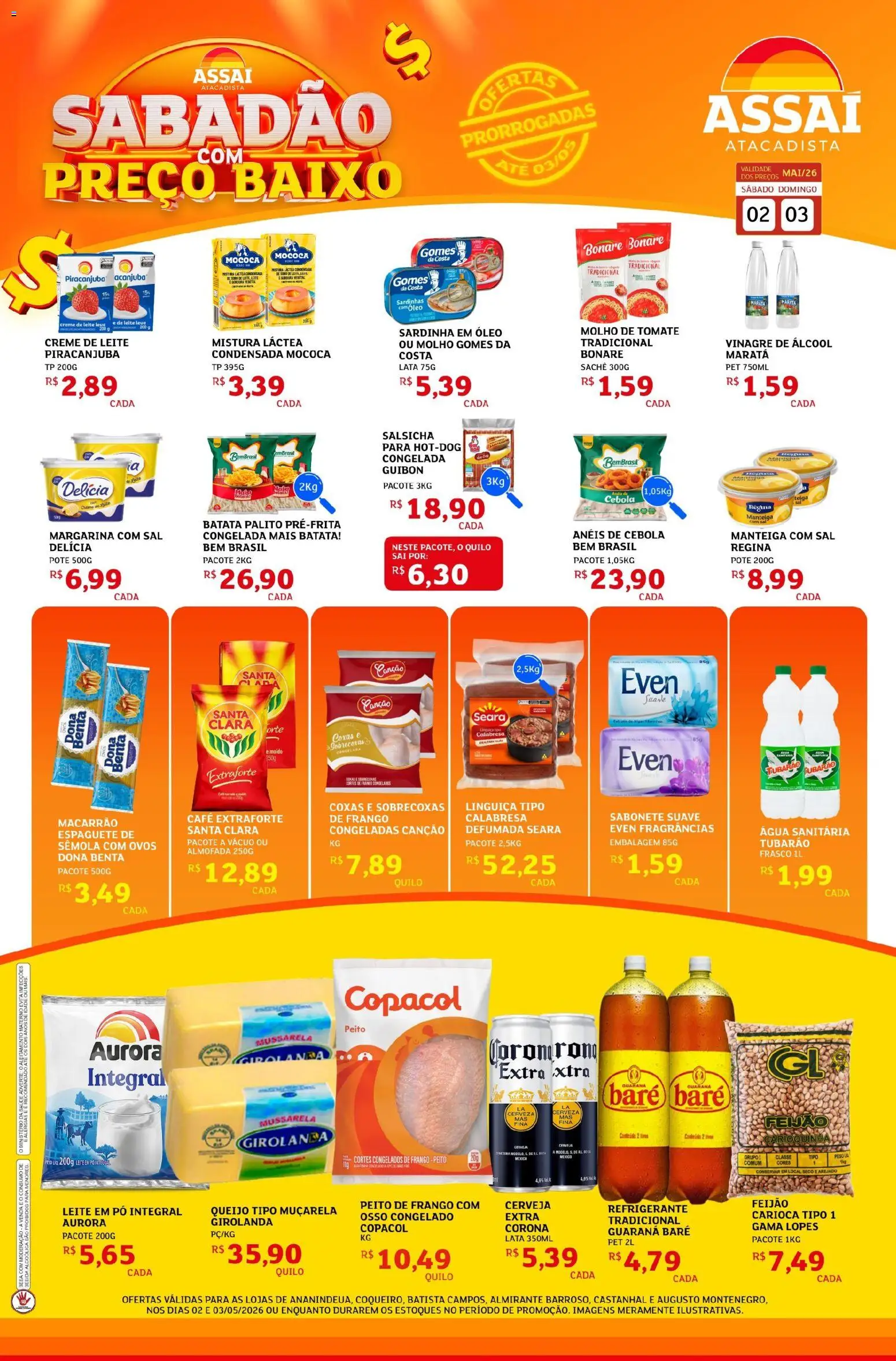 Assaí Atacadista Folheto - válido de 02.05.2026 | Página: 1 | Produtos: Pó, Ovos, Muçarela, Frango