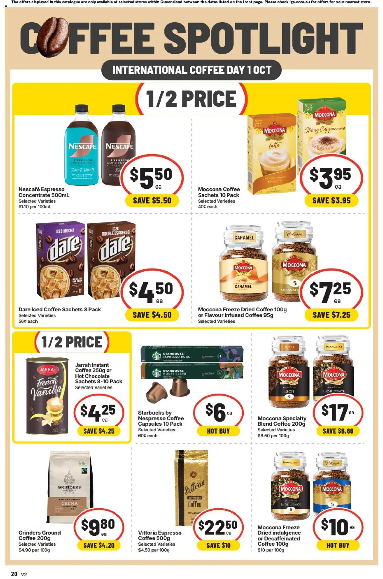 IGA catalogue - valid from 30/09/2026 | Page: 25 | Products: Coffee, Hot chocolate, Cappuccino, Moccona