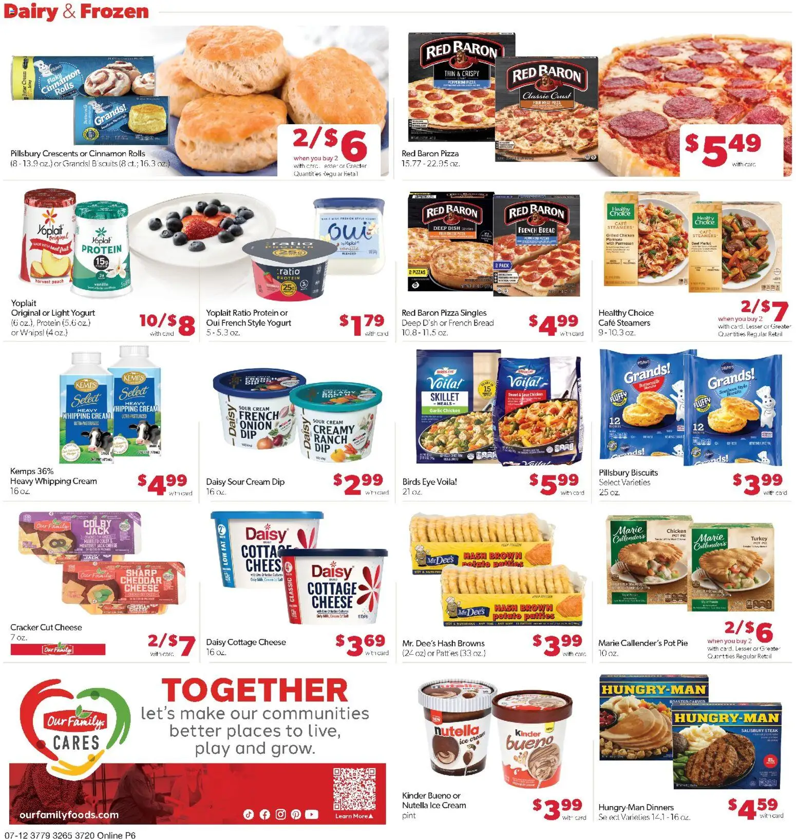 Family Fare Weekly Ad - NE - valid from 07/12/2026 | Page: 10 | Products: Milk, Yogurt, Sour cream, Cream