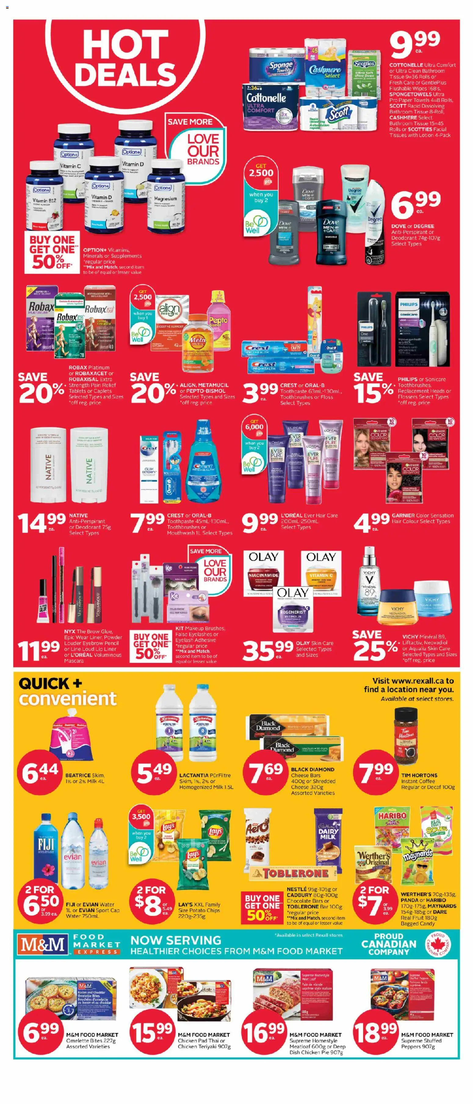 Rexall flyer valid from 17.04.2026 | Page: 4 | Products: Cap, Mascara, Milk, Coffee