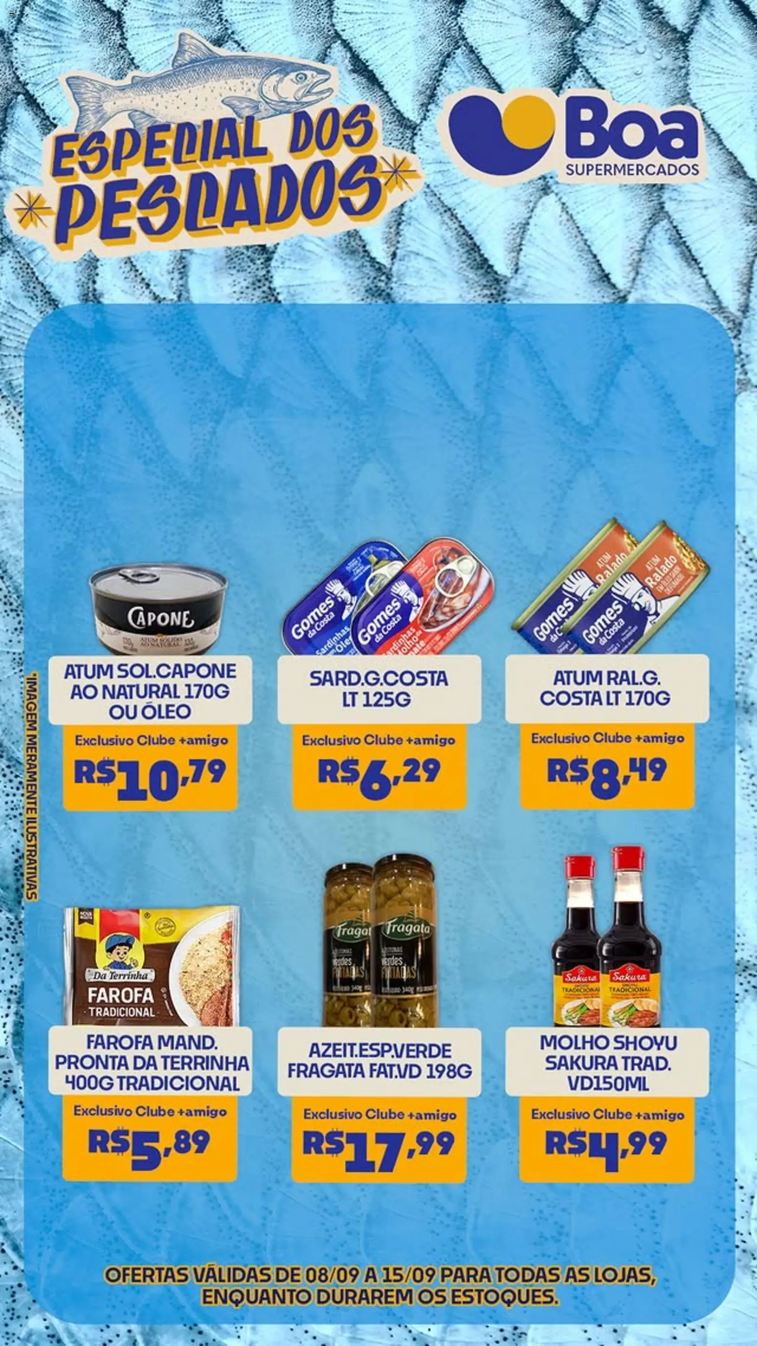 Boa Supermercados Folheto - válido de 08/09/2026 | Página: 3 | Produtos: Sardinhas, Gomes da costa, Farofa, Atum