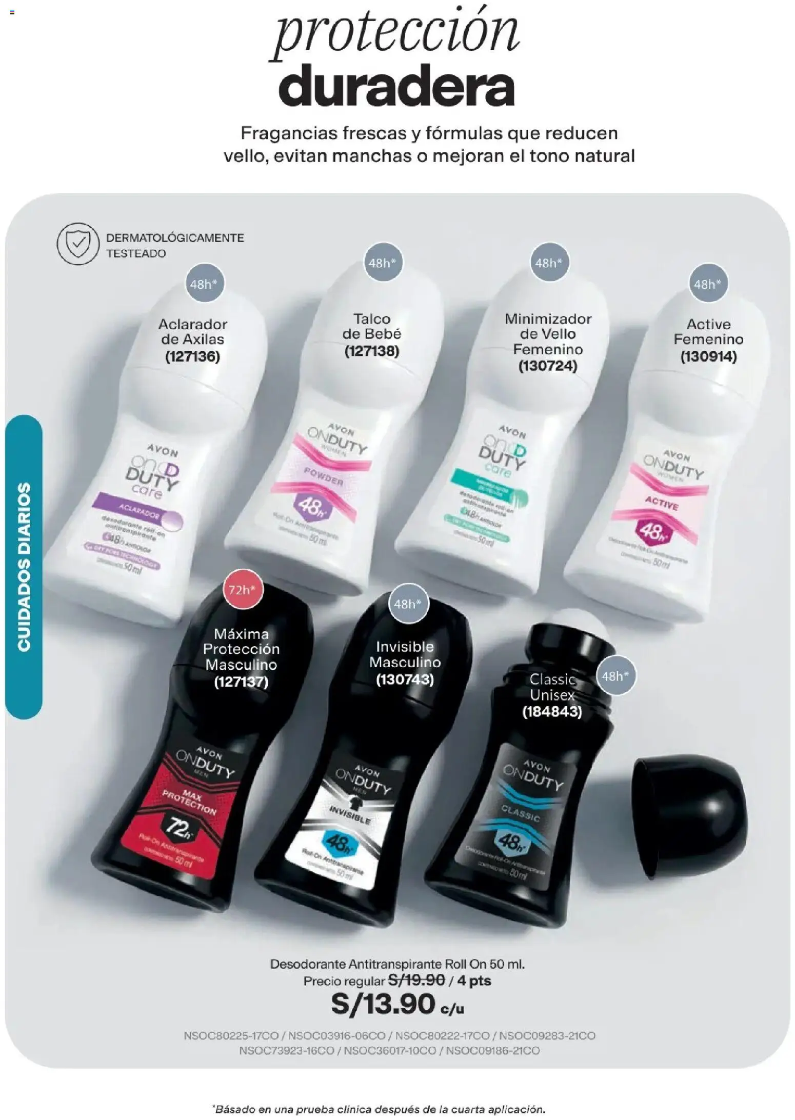 Catálogo Avon válido desde 11/08/2026 | Página: 155 | Productos: Desodorante, Antitranspirante