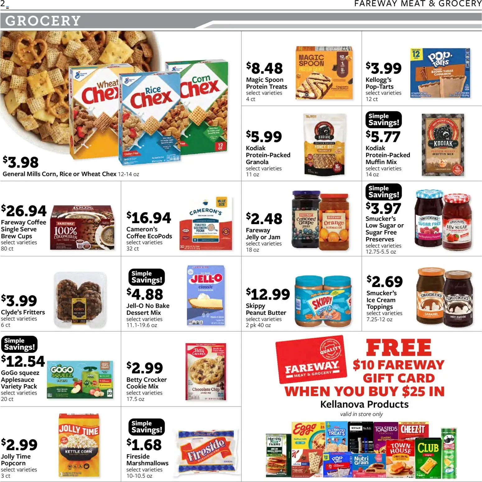 Fareway Weekly Ad - valid from 08/24/2026 | Page: 2 | Products: Dessert, Ice, Muffin, Cutter