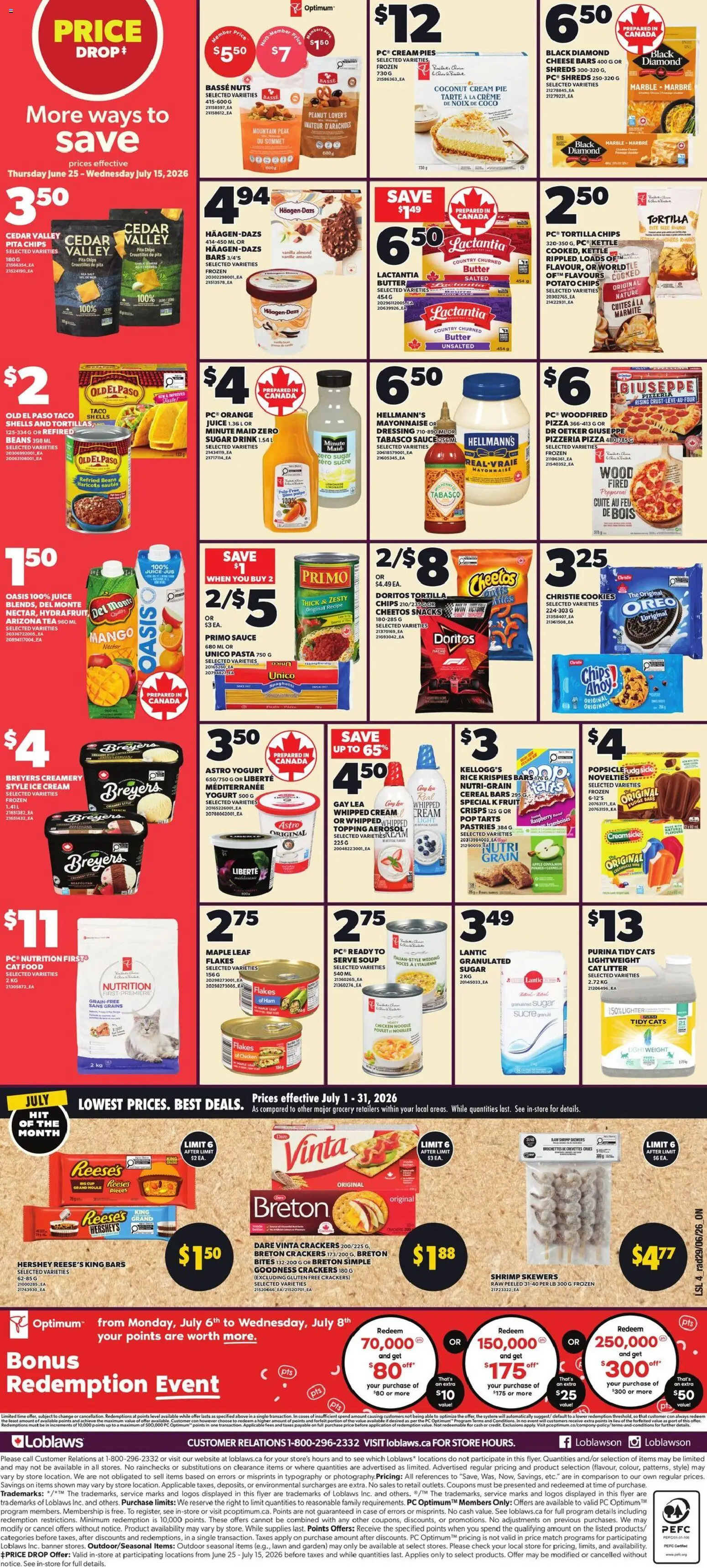 Loblaws flyer valid from Jul 2, 2026 | Page: 3 | Products: Chips, PC, Case, Kettle
