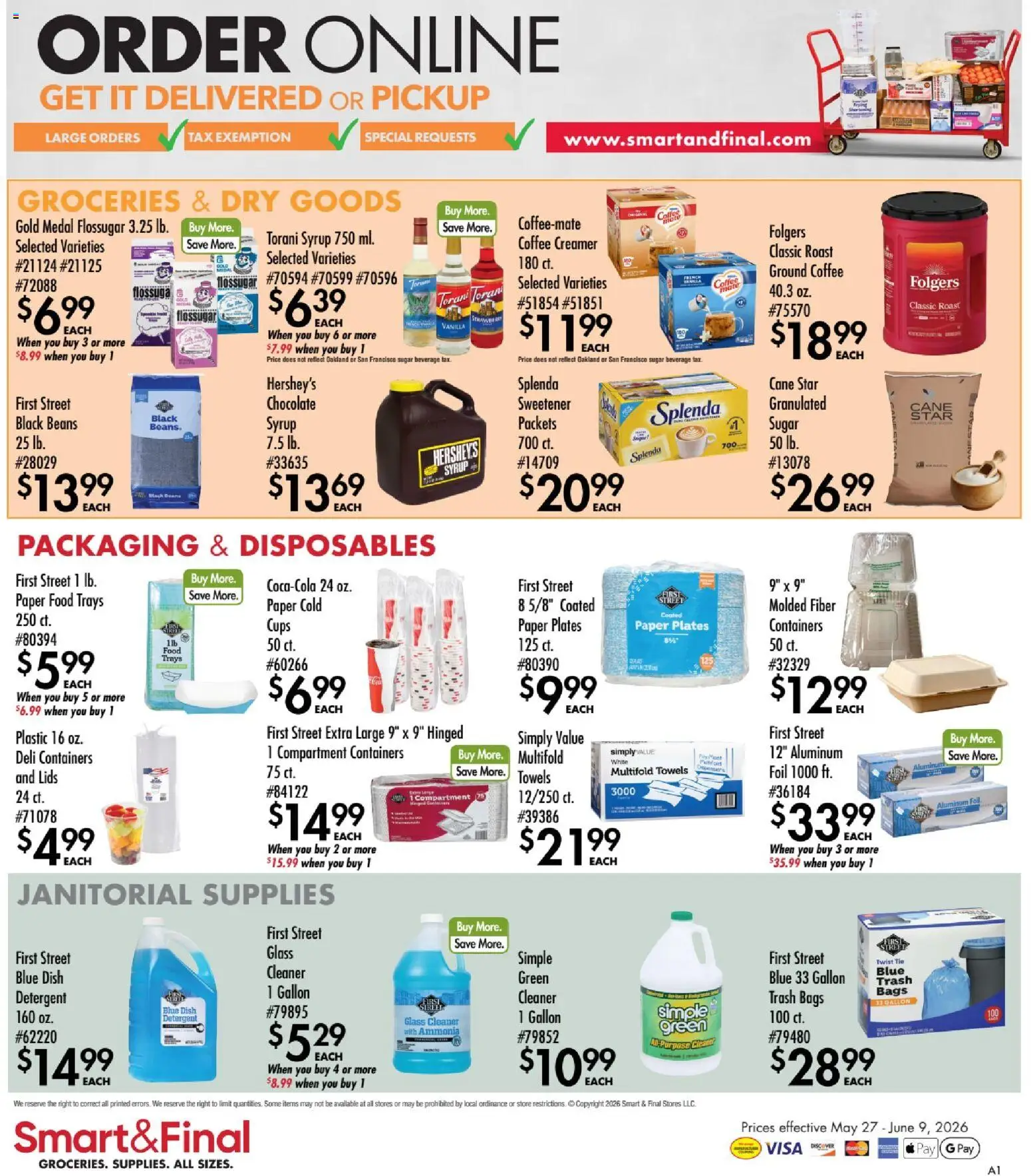 Smart & Final Business & Club - valid from 27.05.2026 | Page: 2 | Products: Coffee, Chocolate, Detergent, Sugar