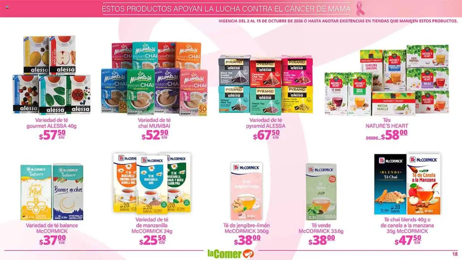 Nuevas ofertas de La Comer válidas en toda la República Mexicana desde el 02/10/2026. ¡Encuentra las mejores ofertas en La Comer folleto es la tienda rosa! | Página: 18