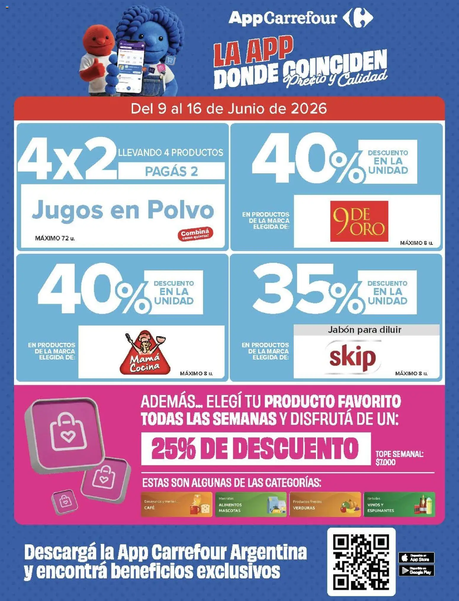 Carrefour ofertas │ válido desde el 09.06.2026 | Página: 63 | Productos: Cocina, Polvo, Jabón, Café