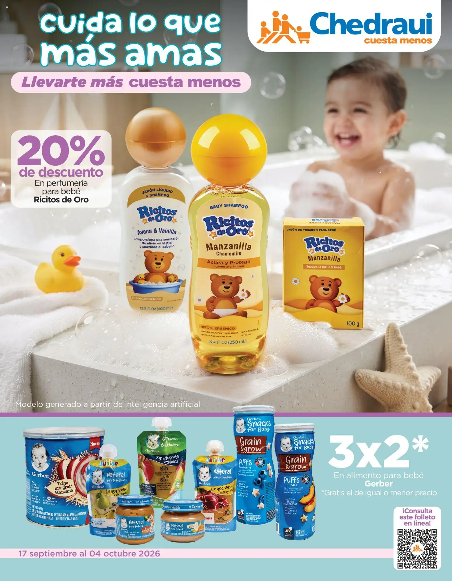 Nuevas ofertas de Chedraui válidas en toda la República Mexicana desde el 17/09/2026. ¡Encuentra las mejores ofertas en Chedraui folleto! | Página: 1 | Productos: Pollo, Azúcar, Pasta, Shampoo