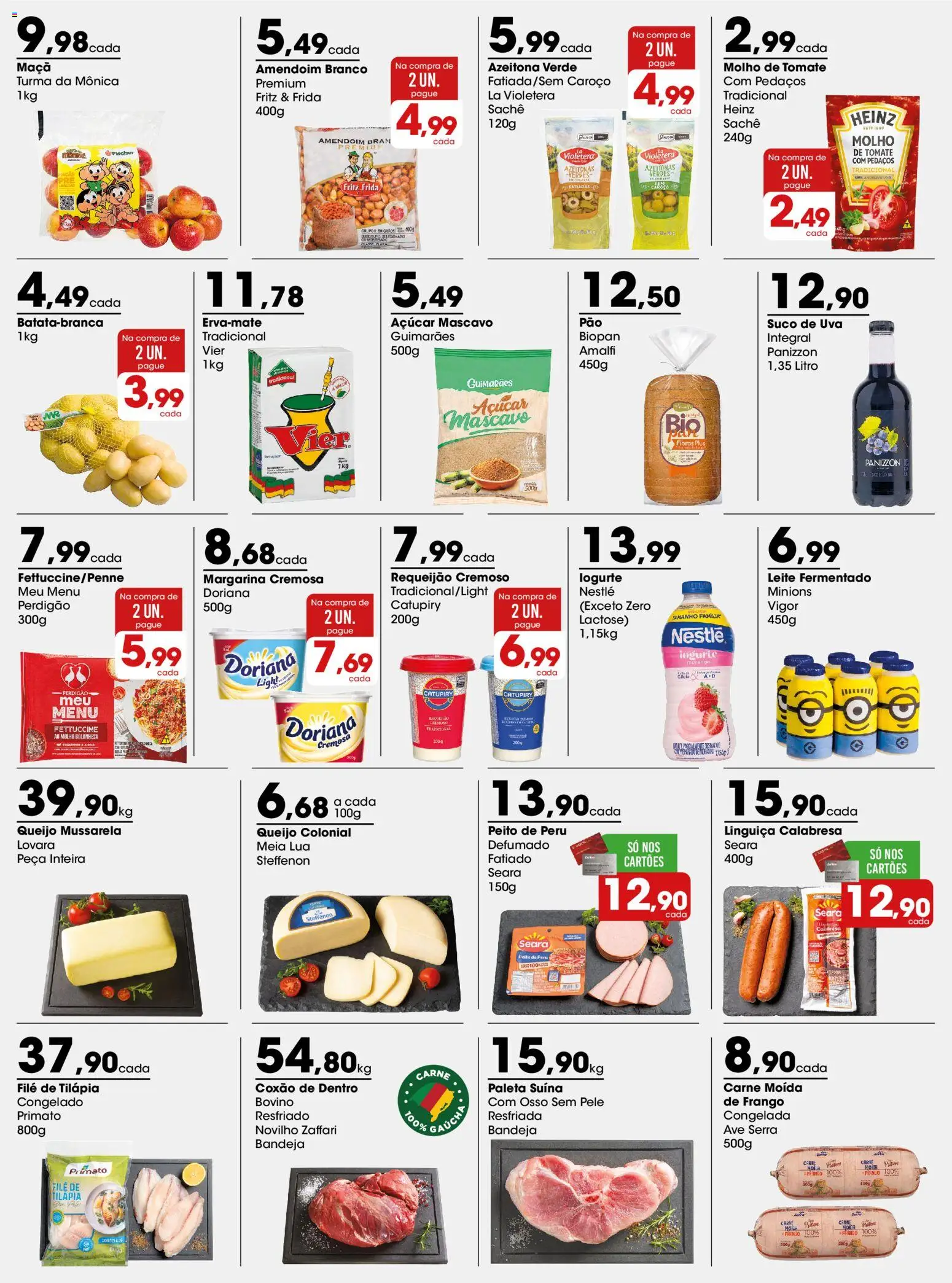 Zaffari Folheto - válido de 27/07/2026 | Página: 2 | Produtos: Leite, Catupiry, Frango, Mussarela