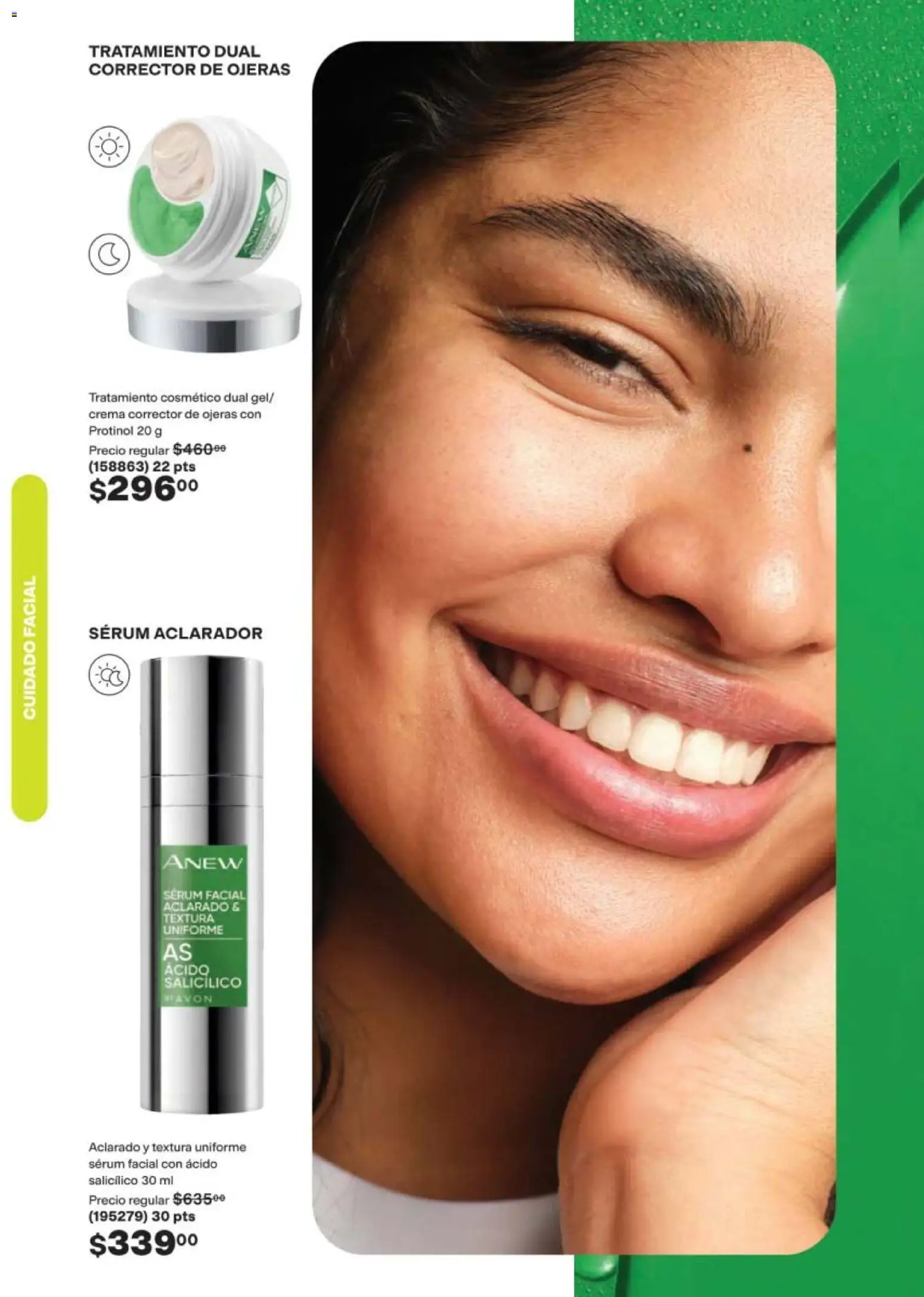 Nuevas ofertas de AVON válidas en toda la República Mexicana desde el 24.04.2026. ¡Encuentra las mejores ofertas en AVON campaña 7 2026! | Página: 130 | Productos: Serum, Crema, Corrector de ojeras, Corrector