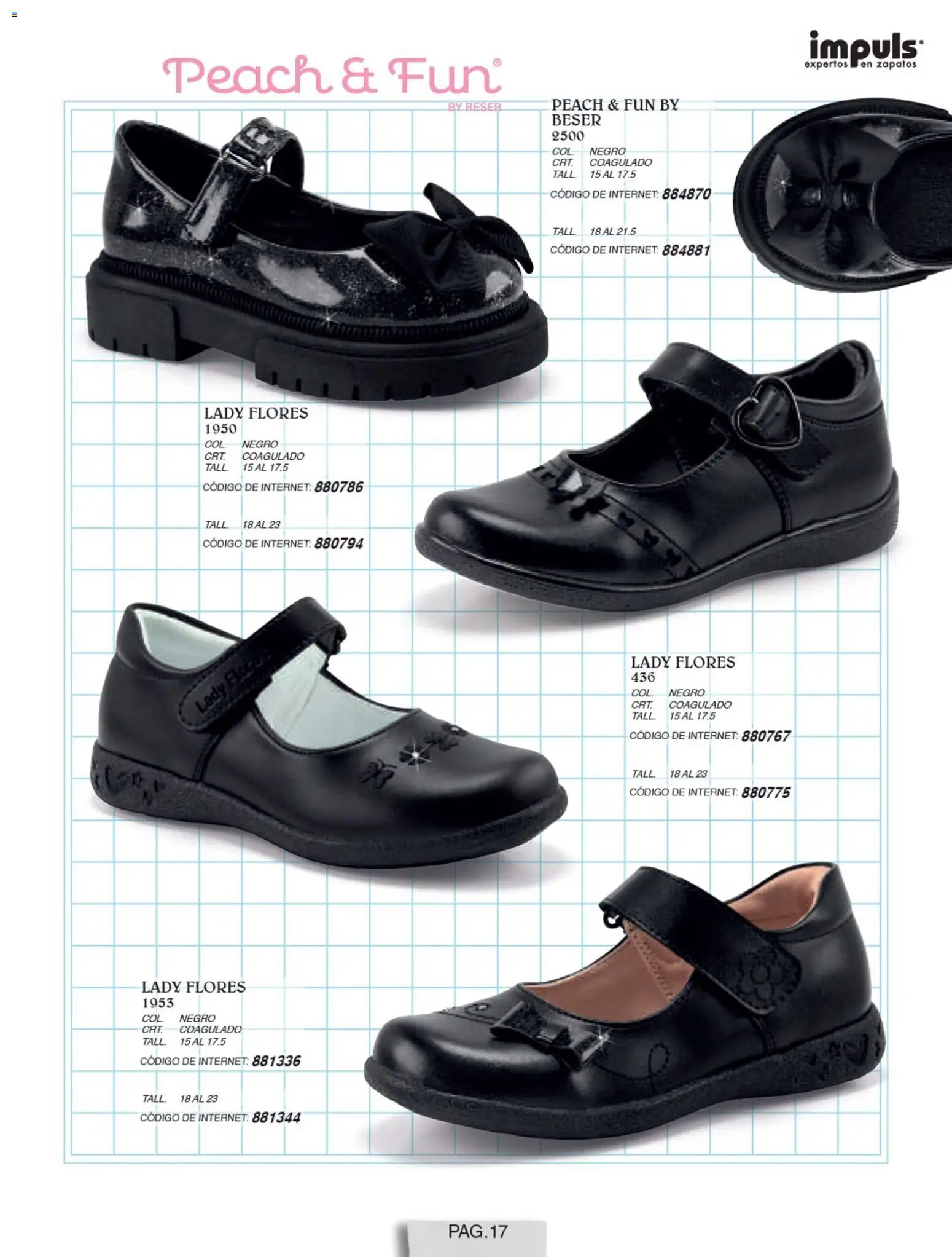 Nuevas ofertas de Impuls válidas en toda la República Mexicana desde el 01/07/2026. ¡Encuentra las mejores ofertas en Impuls catálogo Niña! | Página: 19 | Productos: Zapatos