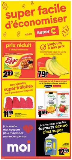 Preview of Super C weekly flyer / circulaire from shop Super C valid from Sep 17, 2026 | Page: 14 | Products: Toaster, Detergent, Juice, Bananas