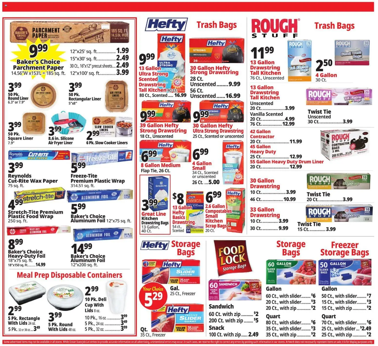 Ocean State Job Lot Weekly Ad - valid from 07/30/2026 | Page: 26 | Products: Foil, Cooker, Slow cooker, Parchment paper