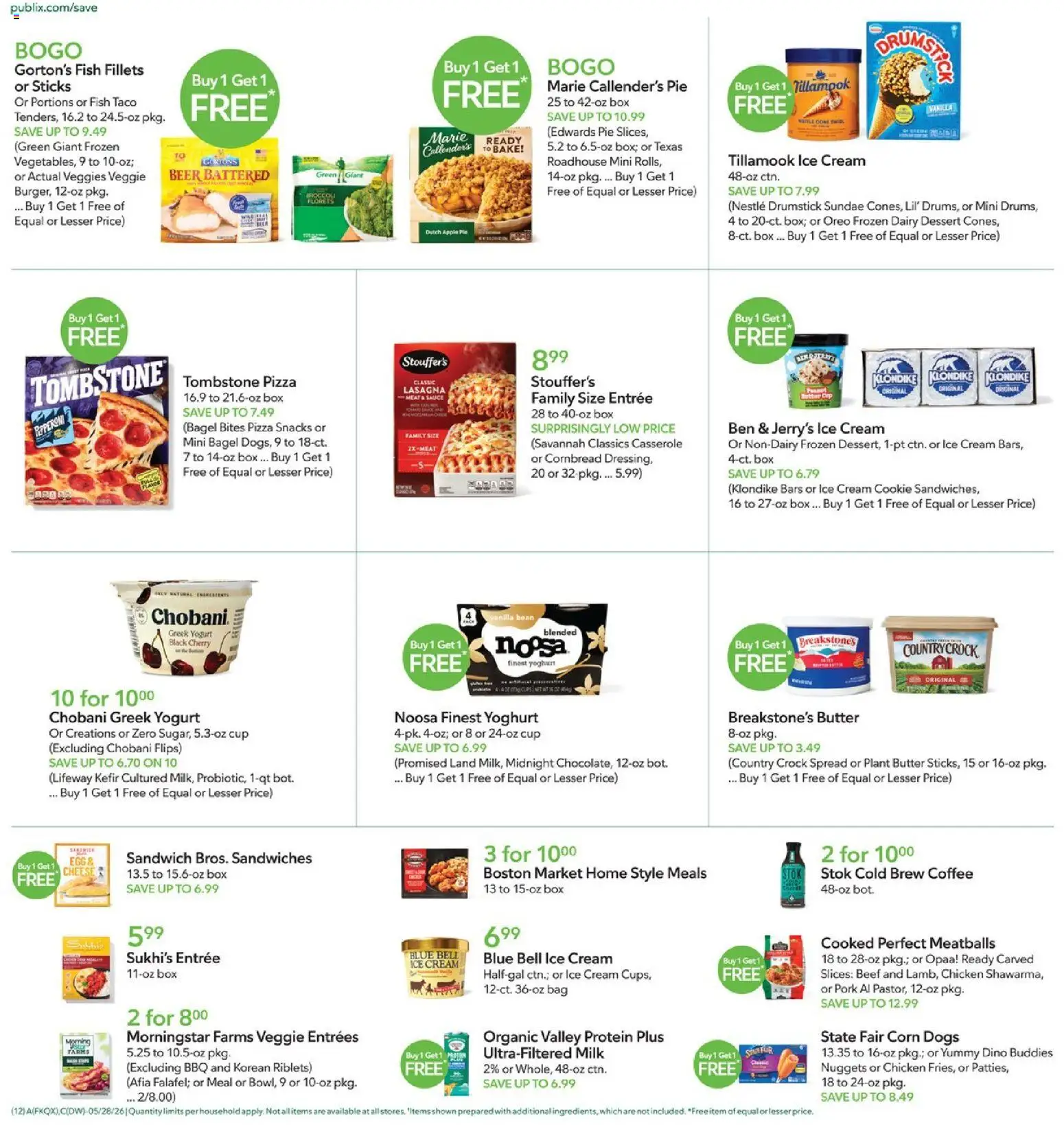 Publix Weekly Ad - valid from 27.05.2026 | Page: 12 | Products: Corn, Milk, Cream, Apple Pie