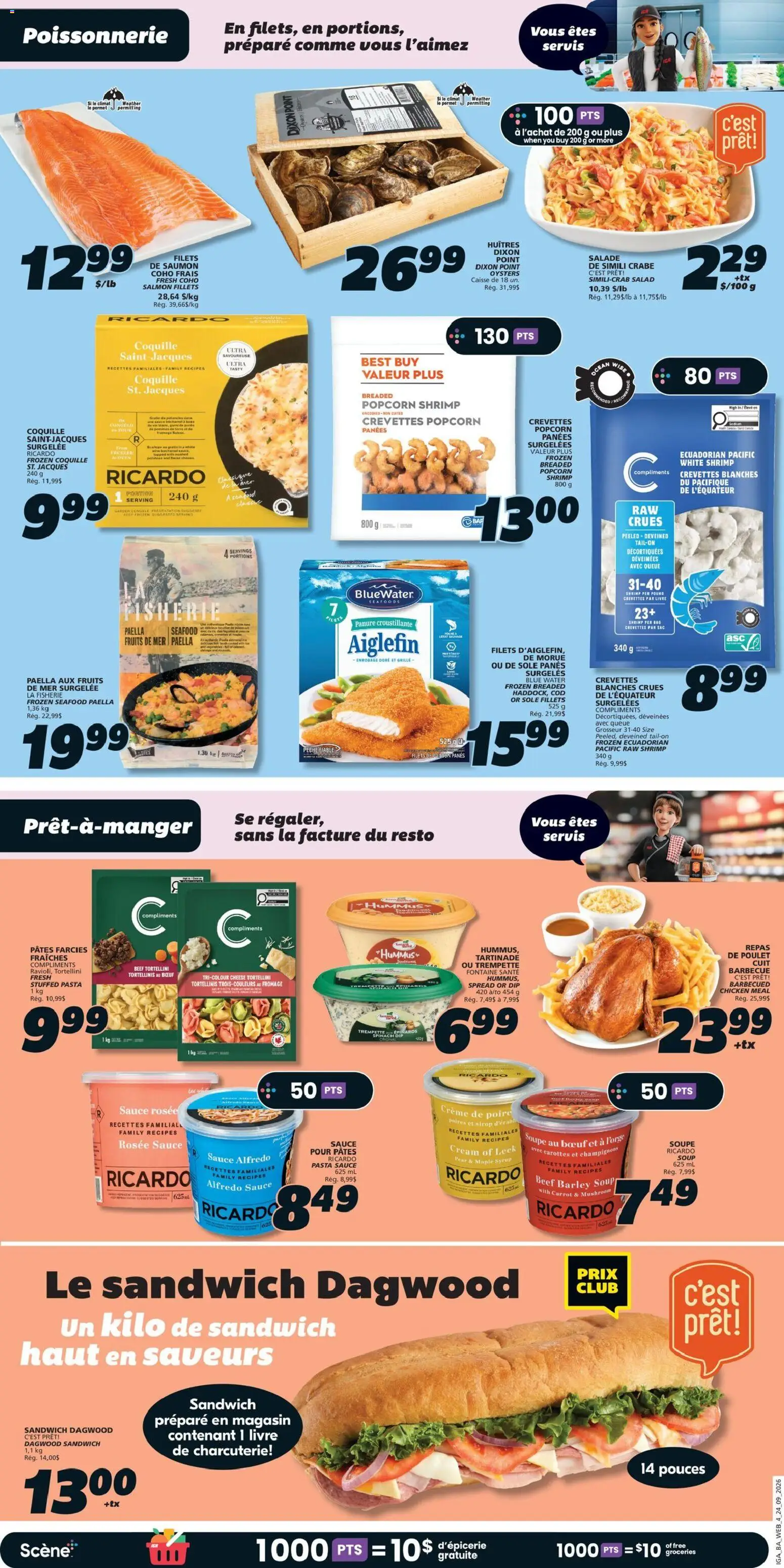 IGA flyer valid from Sep 24, 2026 | Page: 7 | Products: Beef, Water, Shrimp, Popcorn