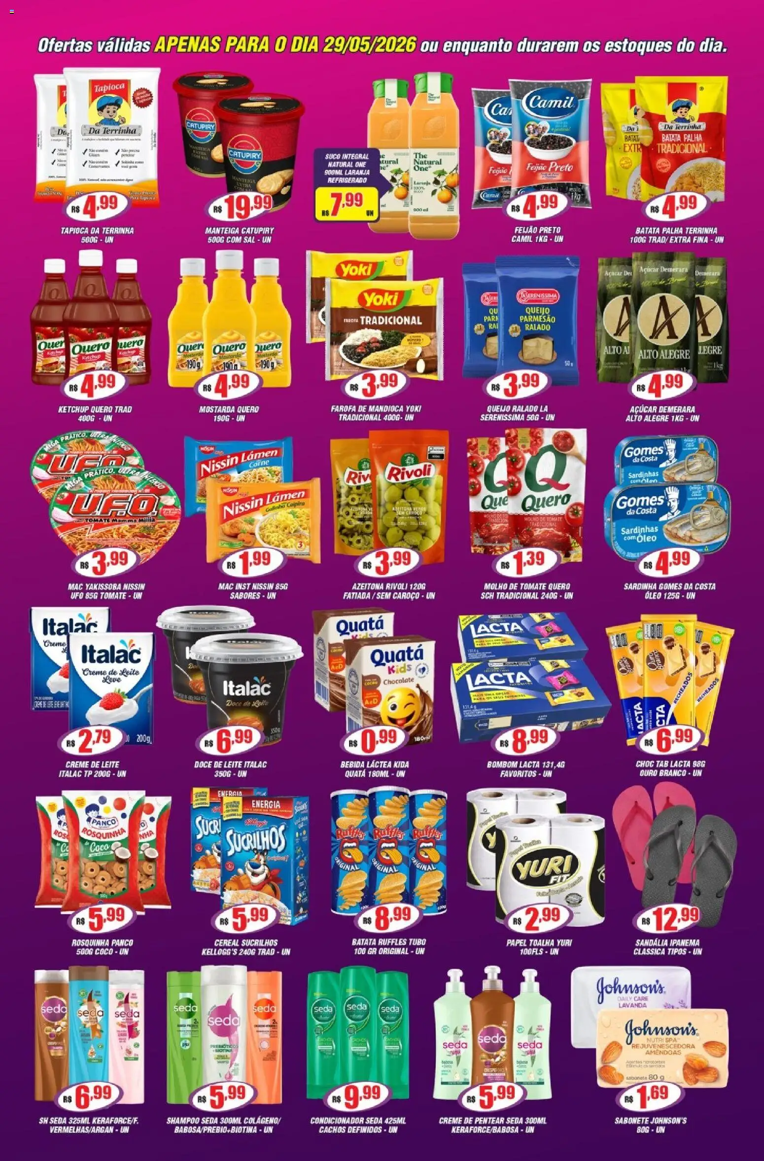 Violeta Supermercados Folheto - válido de 29.05.2026 | Página: 3 | Produtos: Shampoo, Papel toalha, Carne, Creme de leite