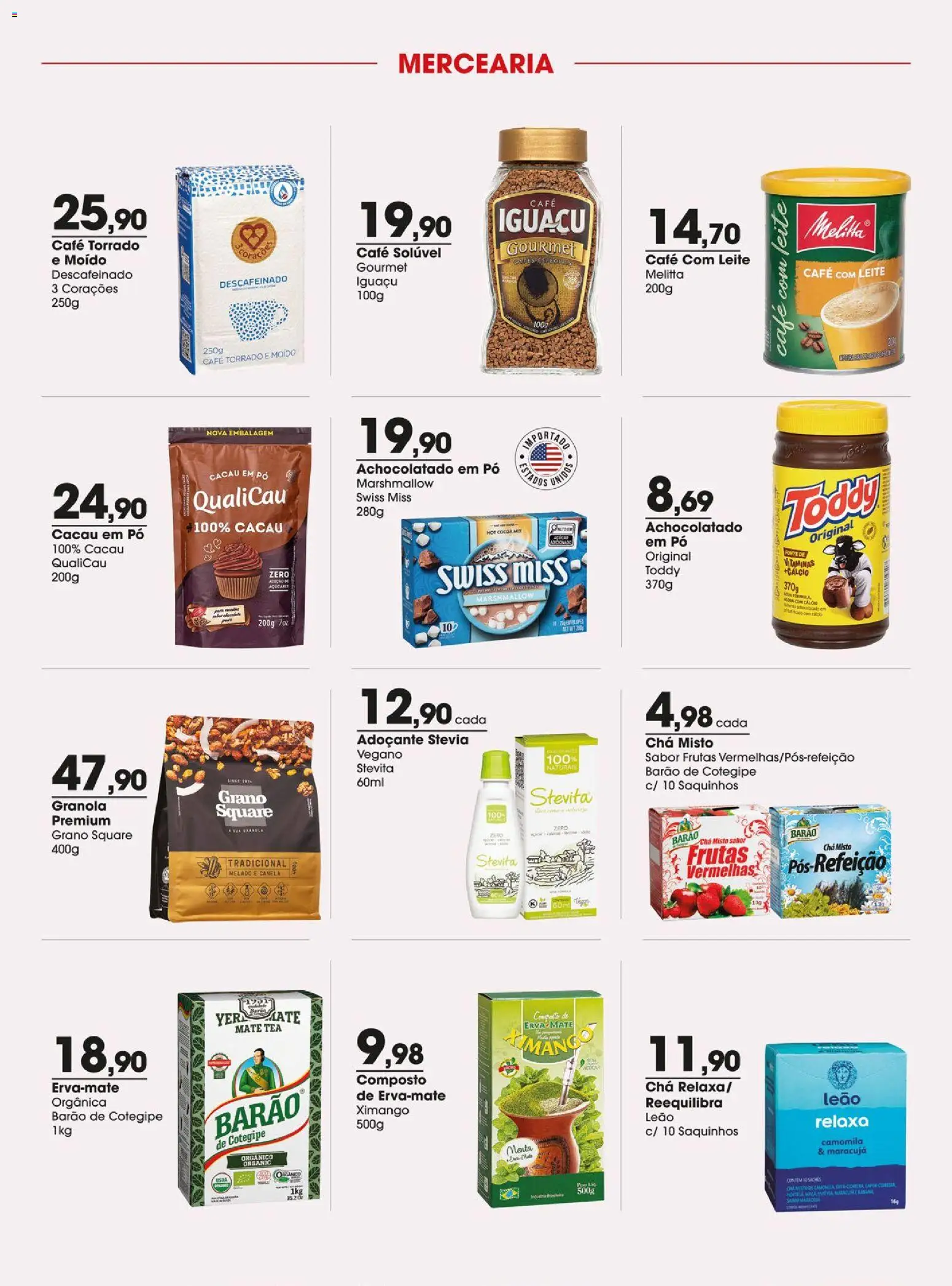 Zaffari Folheto - válido de 28/07/2026 | Página: 6 | Produtos: Adoçante, Stevia, Leite, Cálcio