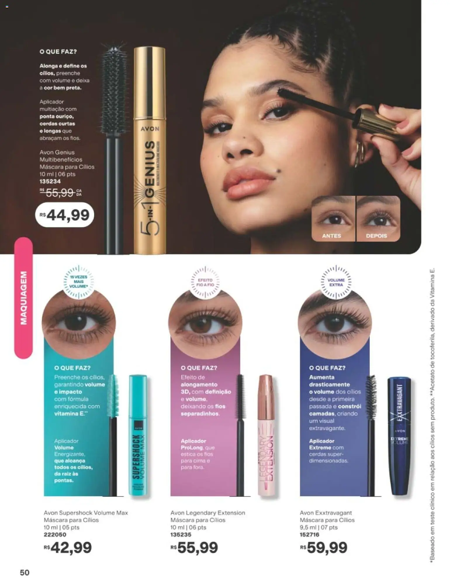 Avon Folheto - válido de 10/08/2026 | Página: 50 | Produtos: Maquiagem, Máscara para cílios