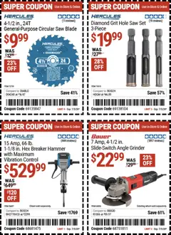 Preview of Harbor Freight weekly ads valid from 06/22/2026 | Page: 8 | Products: Saw, Hammer, Chisel, Grinder