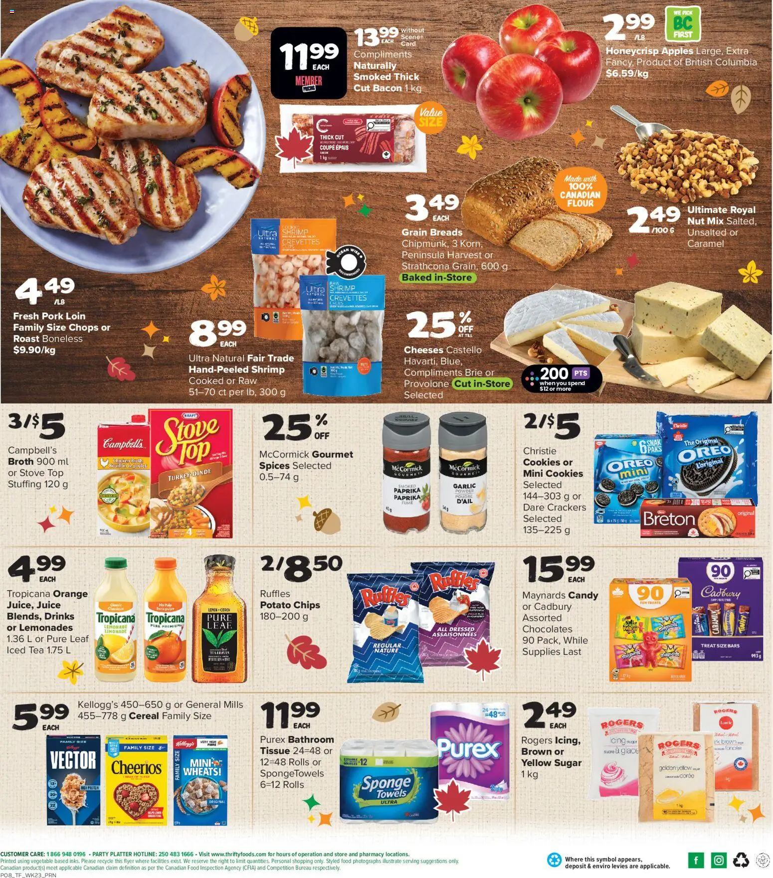 Thrifty Foods flyer valid from Oct 1, 2026 | Page: 2 | Products: Oreo, Spices, Roast, Juice