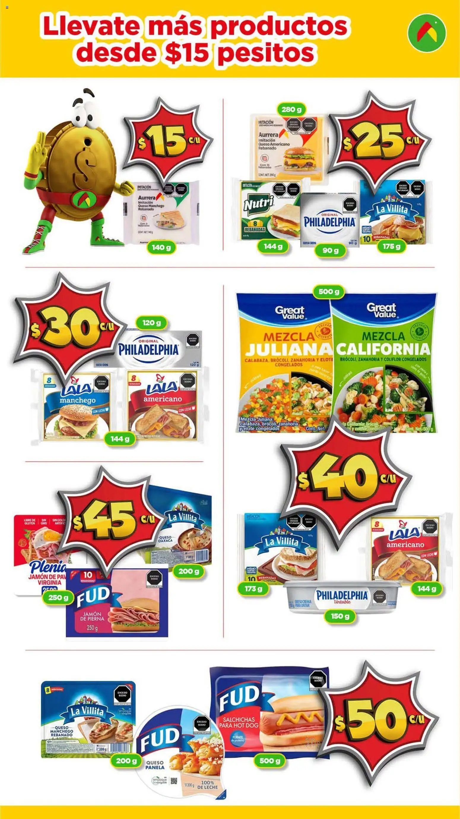 Nuevas ofertas de Bodega Aurrerá válidas en toda la República Mexicana desde el 17/09/2026. ¡Encuentra las mejores ofertas en Bodega Aurrerá folleto Morralla! | Página: 7 | Productos: Fuente, Queso crema, Leche, Zanahoria