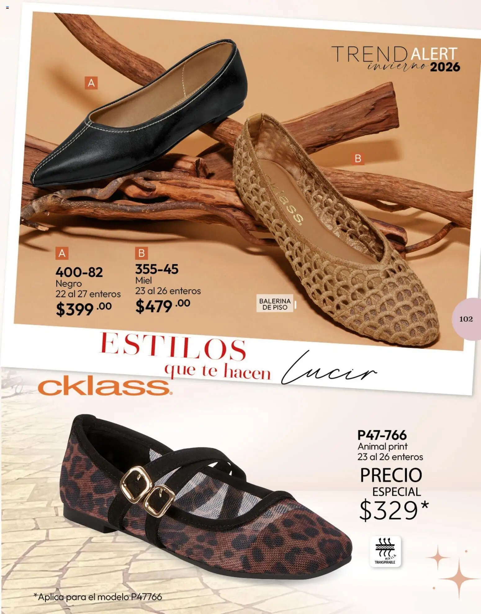 Nuevas ofertas de Cklass válidas en toda la República Mexicana desde el 11/09/2026. ¡Encuentra las mejores ofertas en Cklass catálogo Calzado Invierno! | Página: 106 | Productos: Miel, Té, Malla