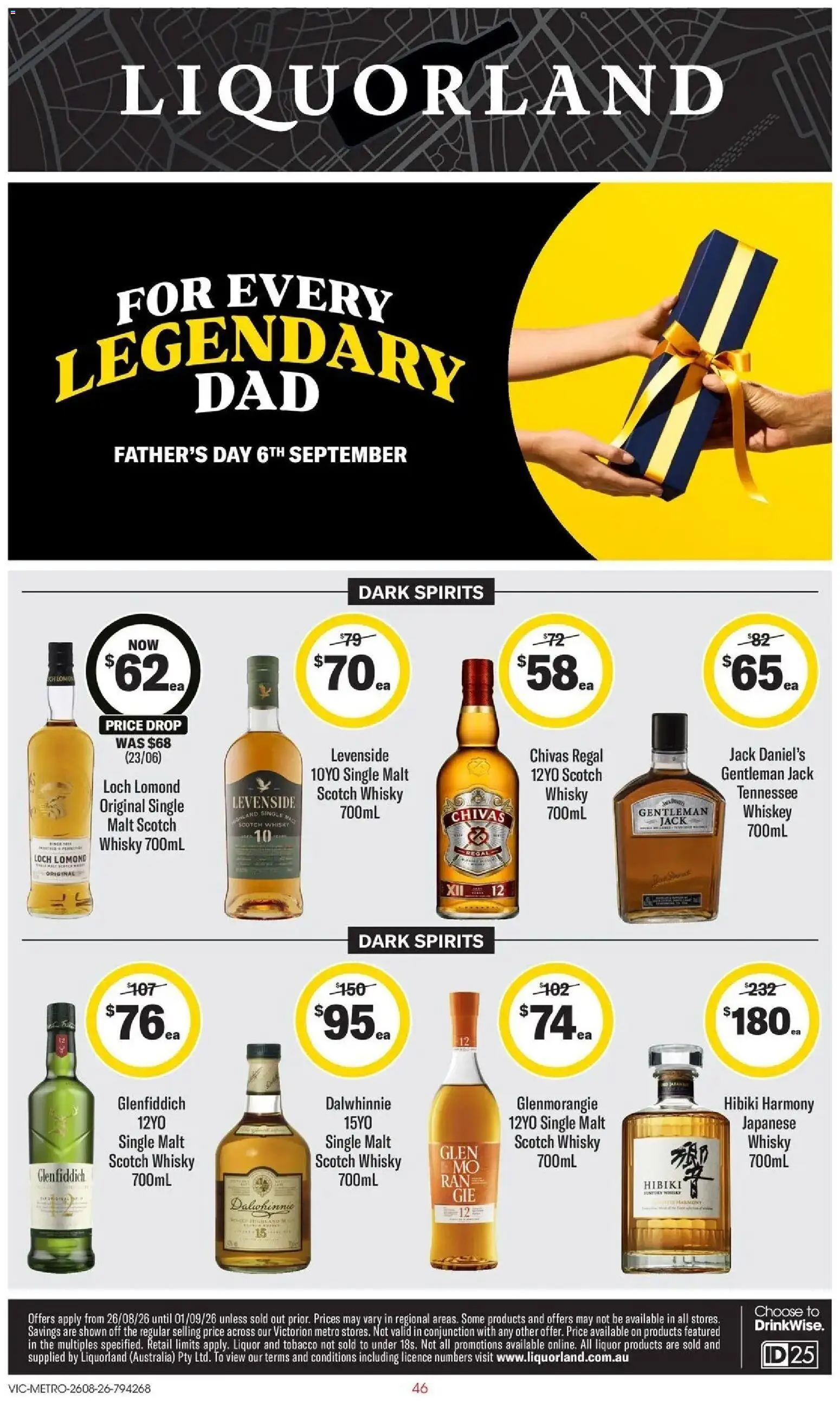﻿Coles catalogue valid from 26/08/2026 > Online Australia | Page: 46 | Products: Scotch whisky, Whiskey, Scotch, Jack Daniel’s