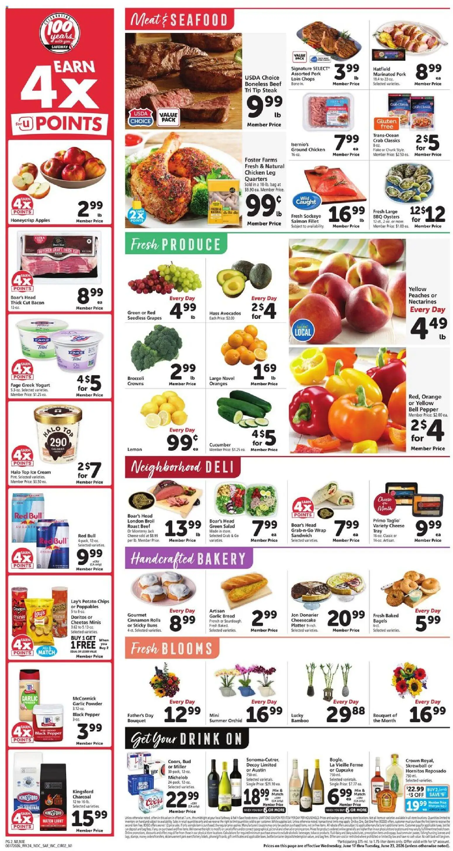 Safeway Weekly Ad - valid from 17.06.2026 | Page: 2 | Products: Powder, Bread, Salad, Pepper
