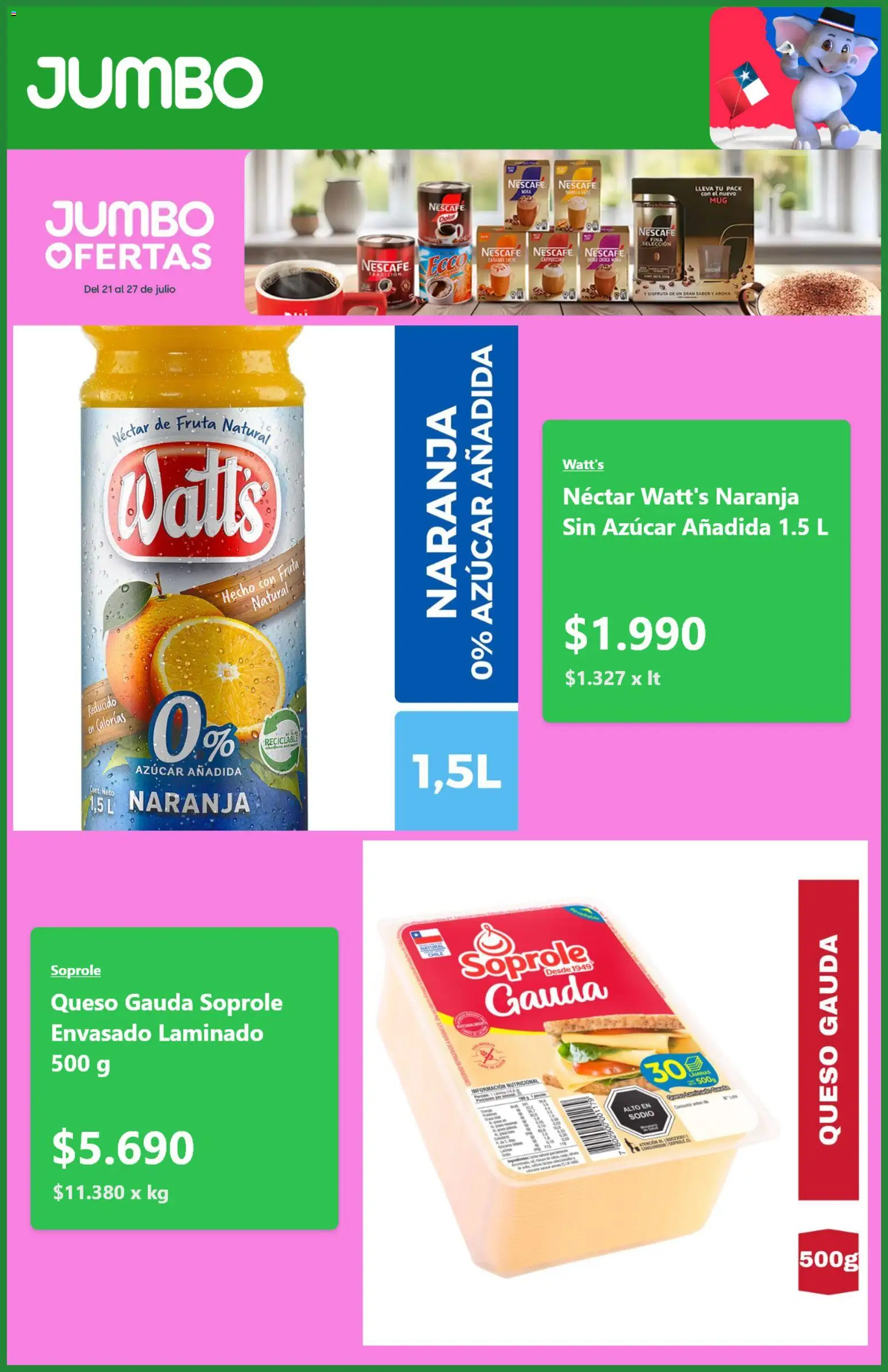 Jumbo Ofertas │ válido desde el 20.07.2026 | Página: 3 | Productos: Queso, Azucar