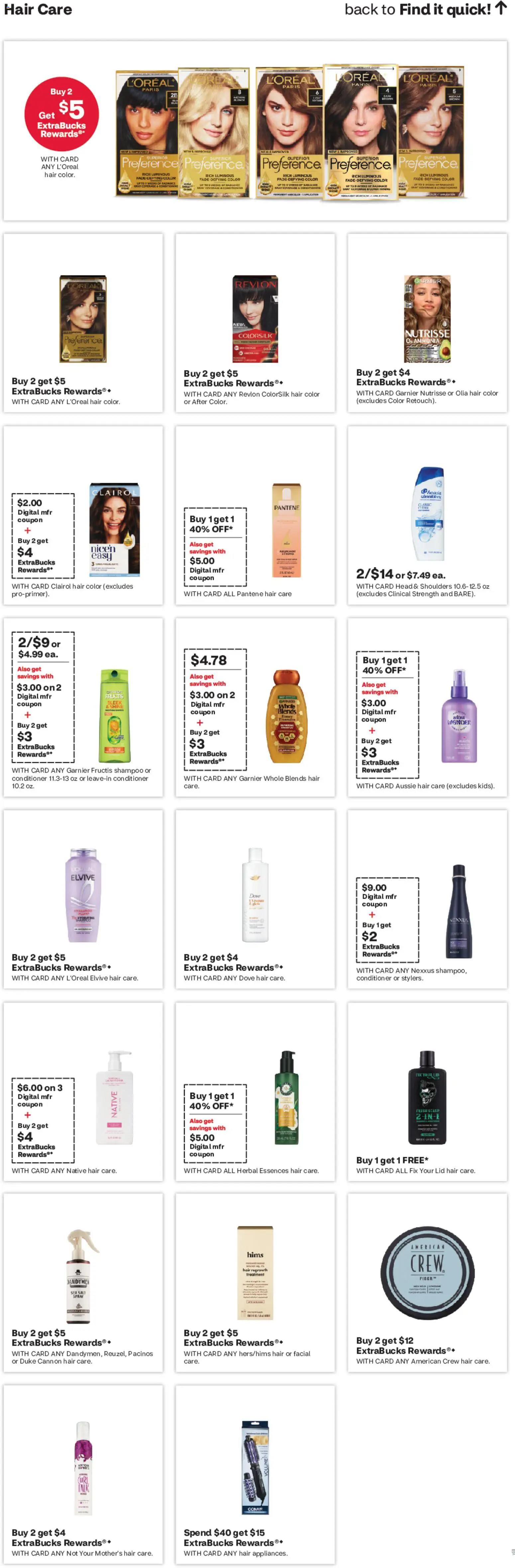 CVS Pharmacy Weekly Ad - MI - valid from 07.06.2026 | Page: 14 | Products: Shampoo, Conditioner, Hair color, Salt