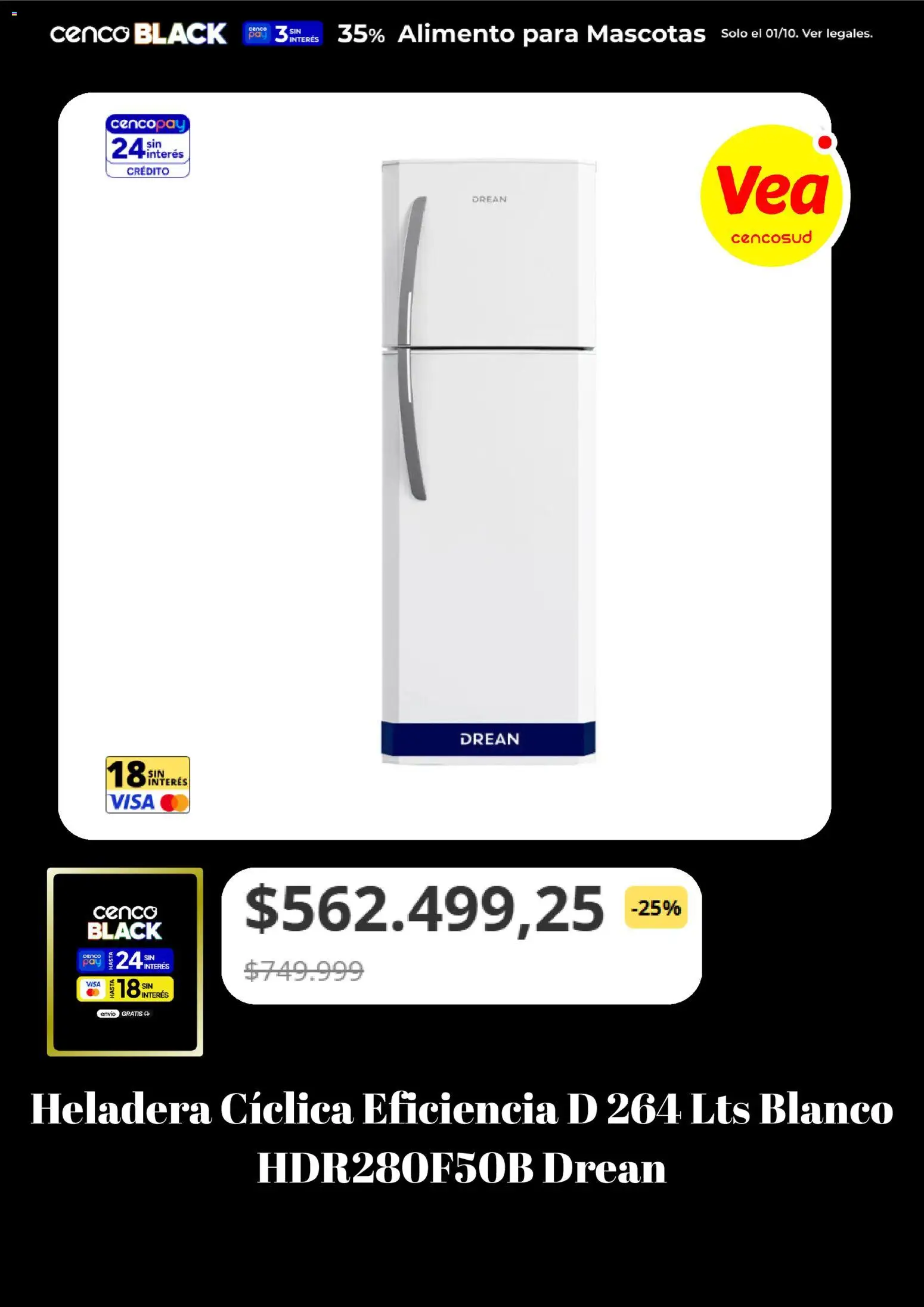 Vea - Cenco Black │ válido desde el 28/09/2026 | Página: 3 | Productos: Heladera