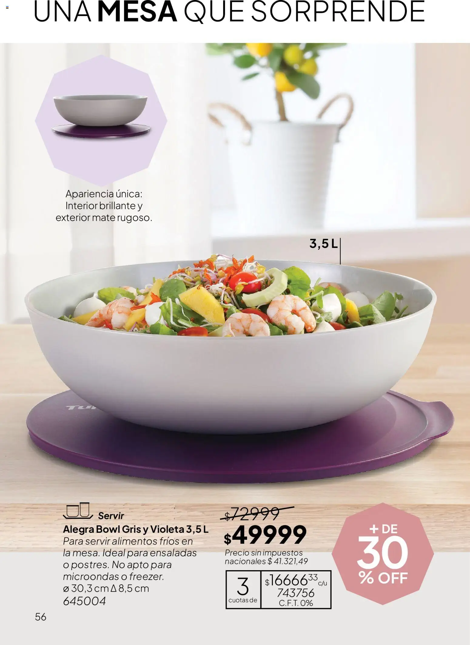 Tupperware Folleto │ válido desde el 01/09/2026 | Página: 57 | Productos: Mate, Bowl, Mesa, Microondas