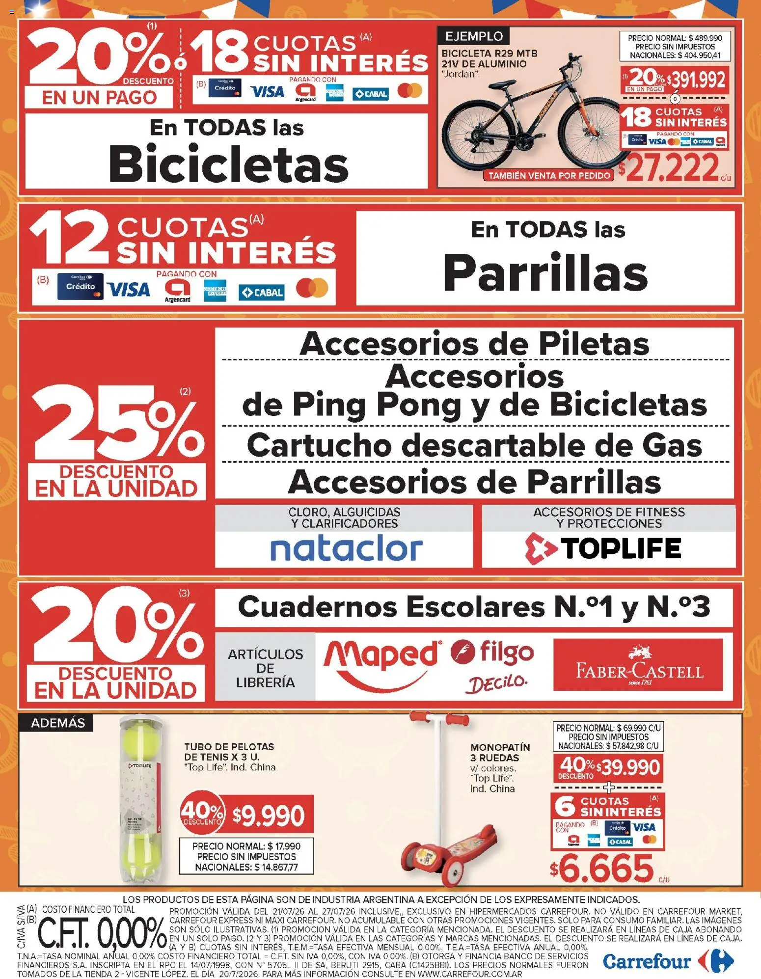 Carrefour ofertas │ válido desde el 21/07/2026 | Página: 24 | Productos: Monopatin, Top, Caja