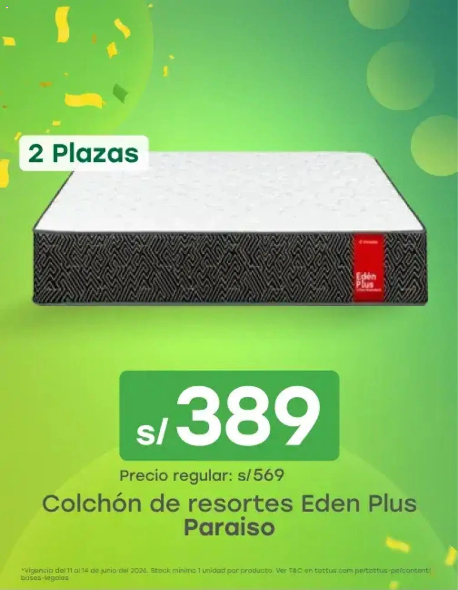 Catálogo Tottus válido desde 11.06.2026 | Página: 6 | Productos: Colchón