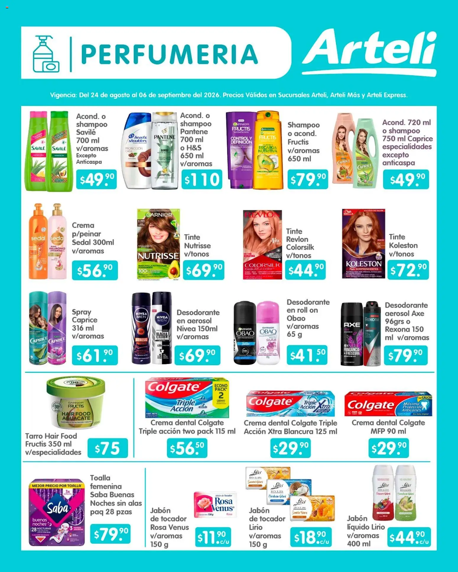 Nuevas ofertas de Arteli válidas en toda la República Mexicana desde el 24/08/2026. ¡Encuentra las mejores ofertas en Arteli folleto Quincenal! | Página: 12