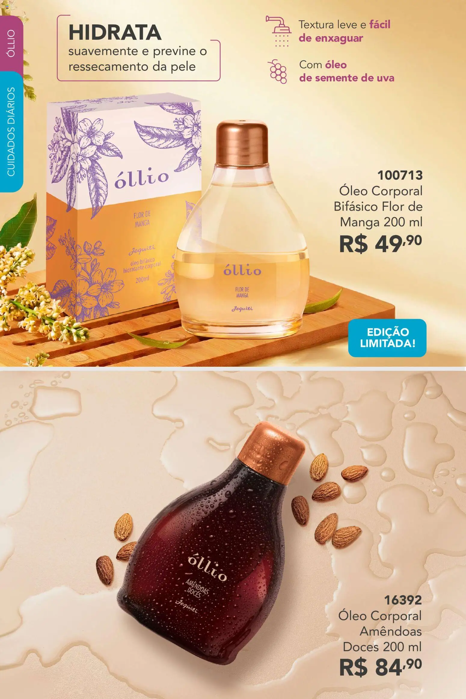 Jequiti Folheto - válido de 14/07/2026 | Página: 53 | Produtos: Hidratante corporal, Óleo, Doces, Amêndoas