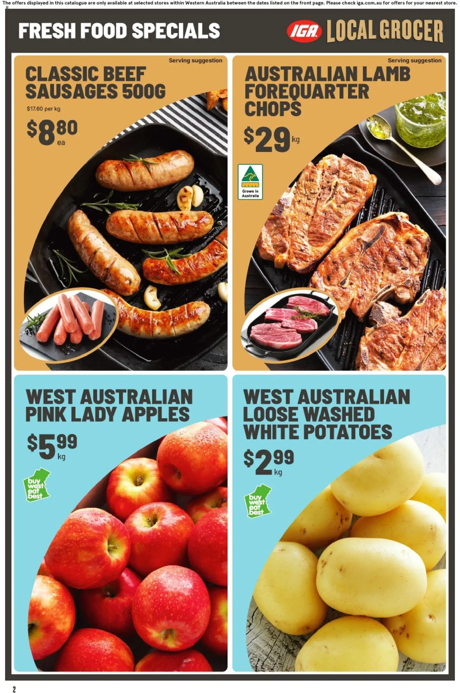 IGA catalogue - valid from 30/09/2026 | Page: 2 | Products: Food, Apples, Lamb, Sausages
