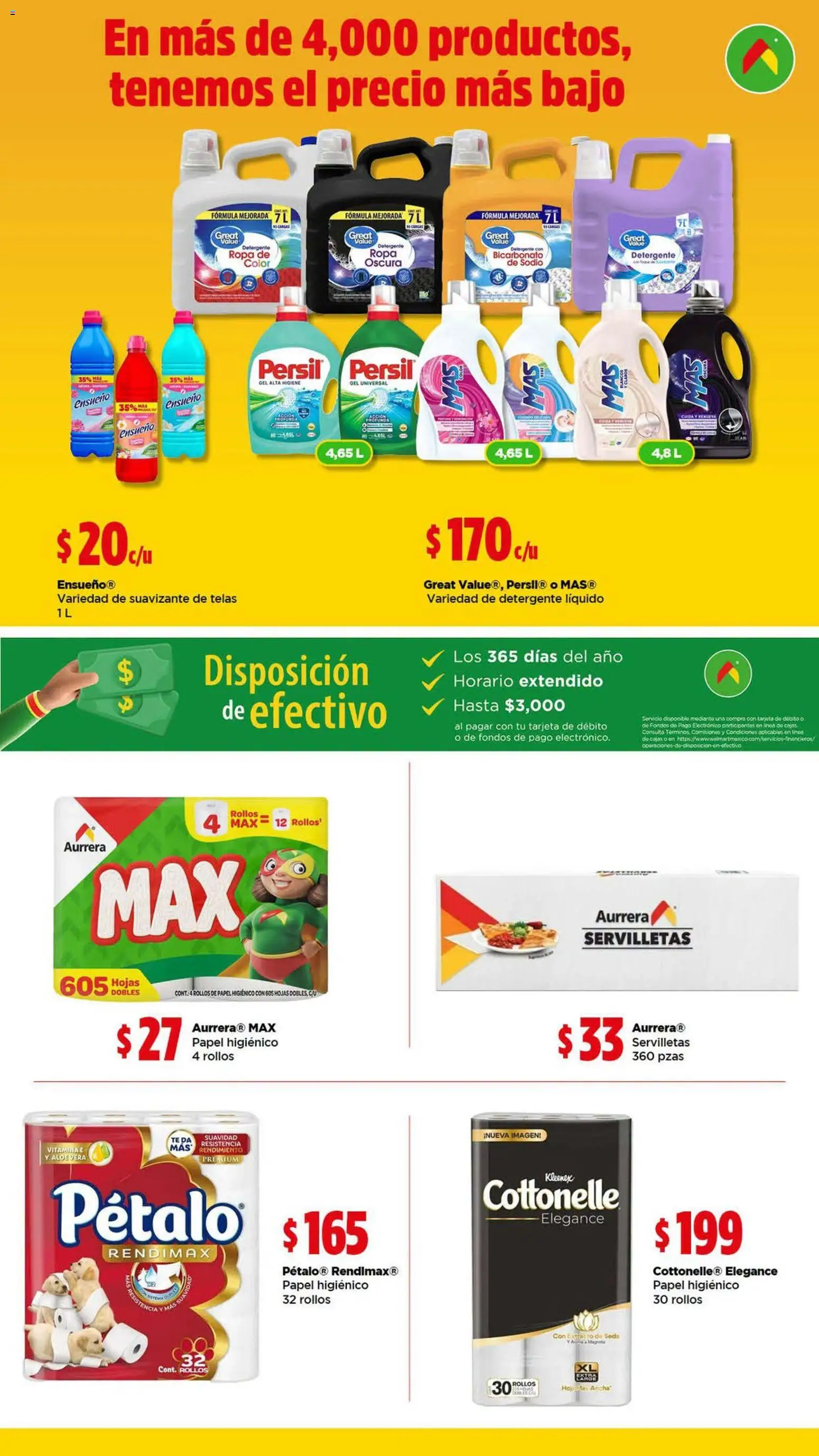 Nuevas ofertas de Bodega Aurrerá válidas en toda la República Mexicana desde el 20/08/2026. ¡Encuentra las mejores ofertas en Bodega Aurrerá folleto! | Página: 9 | Productos: Suavizante, Papel higiénico, Suavizante de telas, Aloe Vera