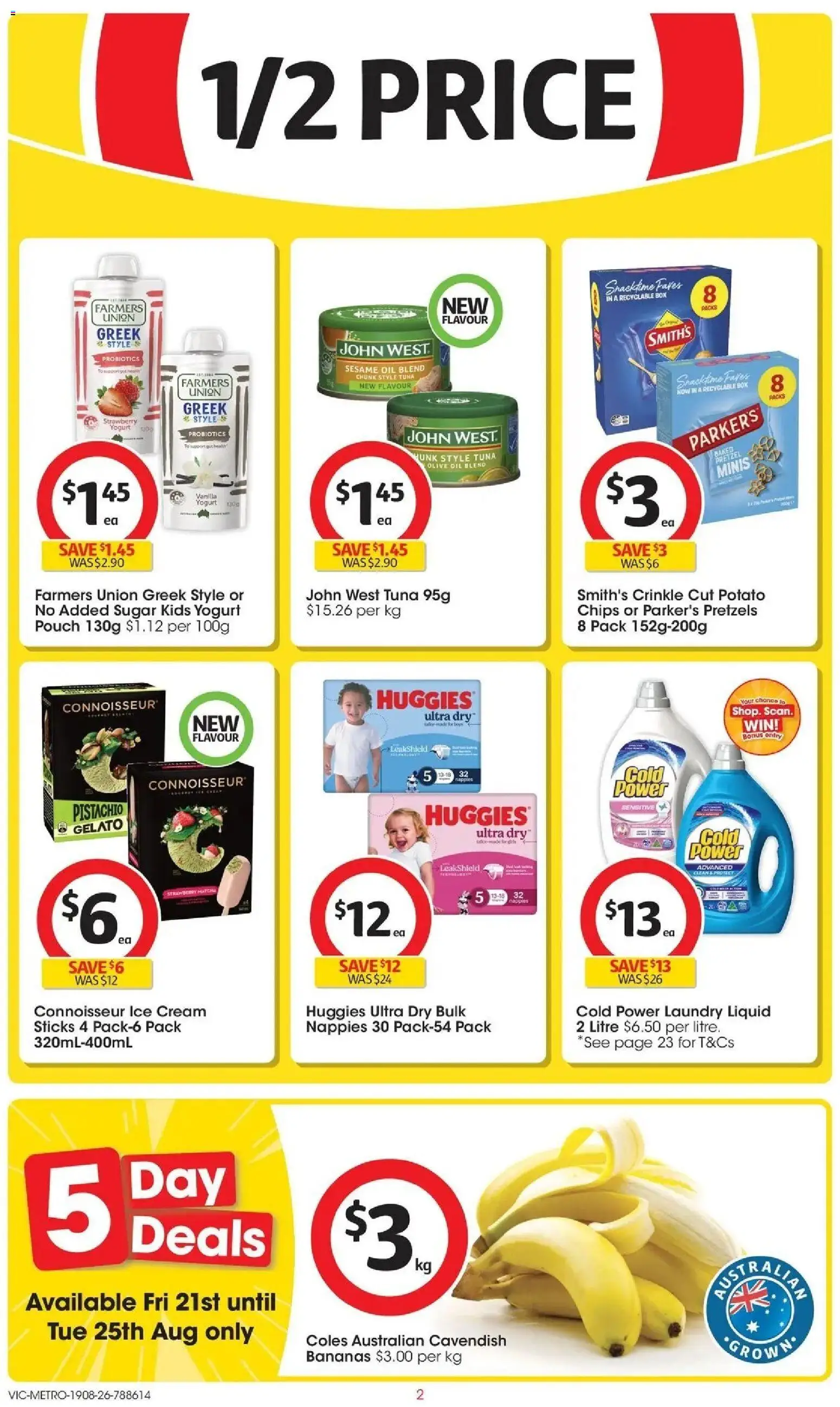 ﻿Coles catalogue valid from 20/08/2026 > Online Australia | Page: 2 | Products: Sesame, Oil, Bananas, Laundry