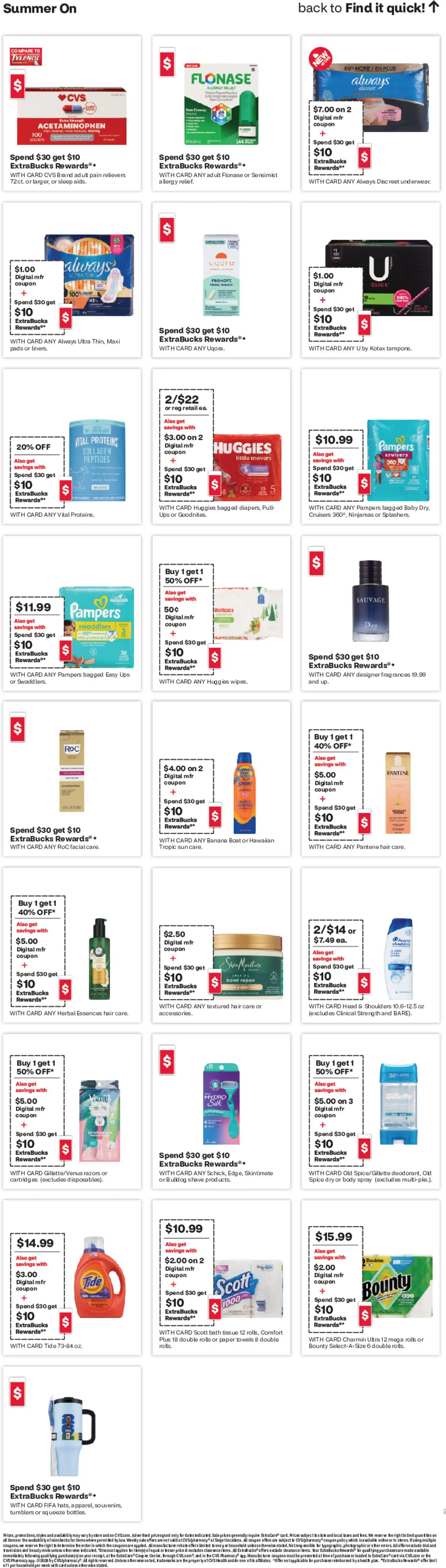CVS Pharmacy Weekly Ad - CO - valid from 14.06.2026 | Page: 21 | Products: Bath, Pads, UPS