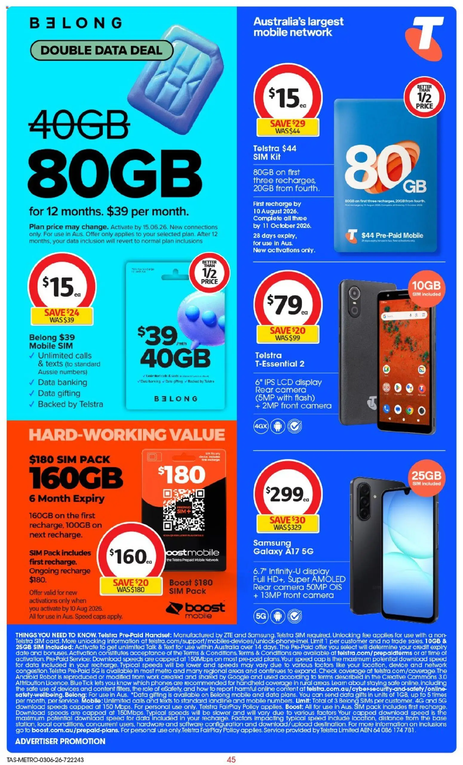 Coles catalogue - valid from 03.06.2026 | Page: 45 | Products: Cap, Device, Camera, Mobile