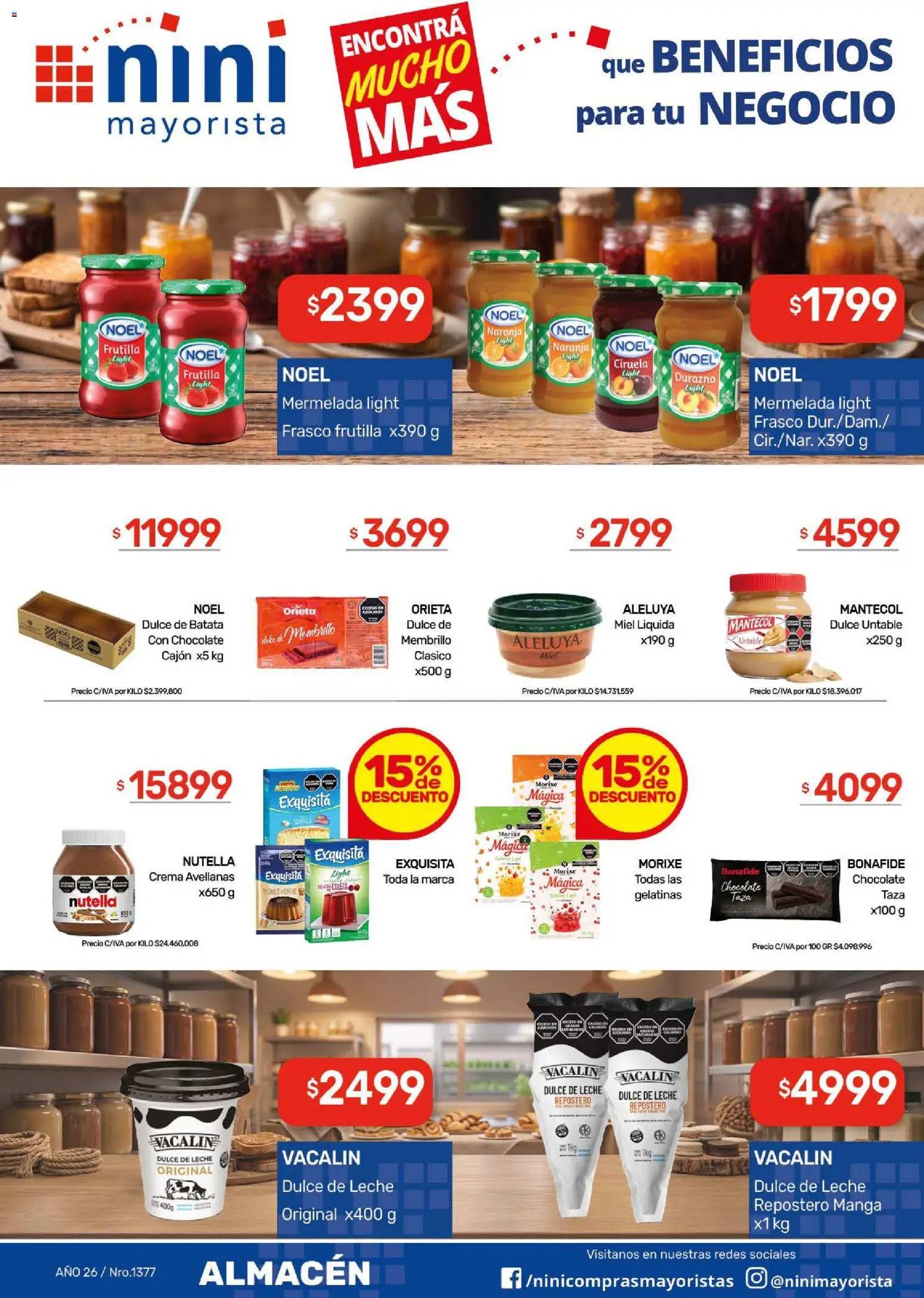 NINI Mayorista catálogo │ válido desde el 14/09/2026 | Página: 30 | Productos: Frutilla, Batata, Leche, Crema