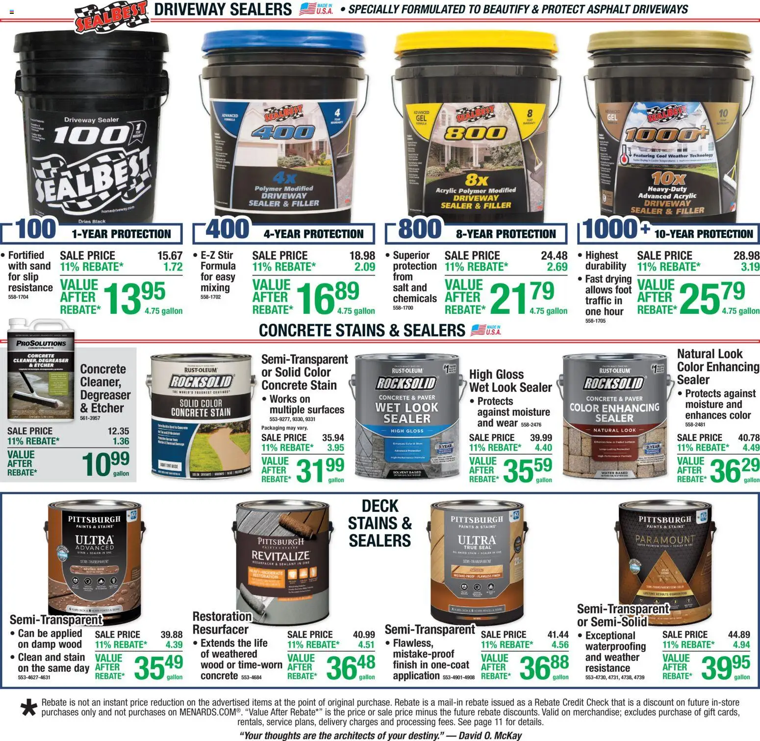 Menards Weekly Ad - valid from 08/27/2026 | Page: 5 | Products: Sealant, Acrylic, Water, Salt