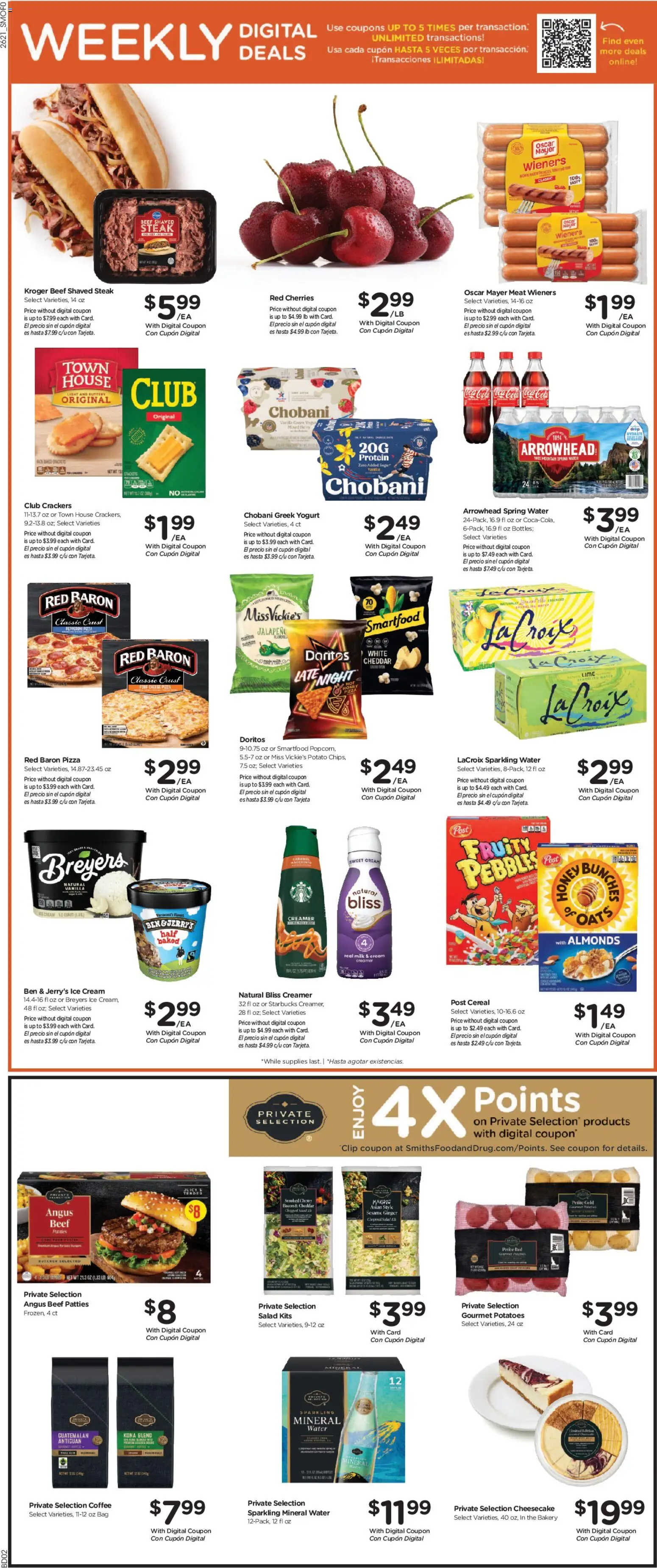 Smith's Weekly Ad - valid from 06/24/2026 | Page: 3 | Products: Bakery, Milk, Coffee, Pizza