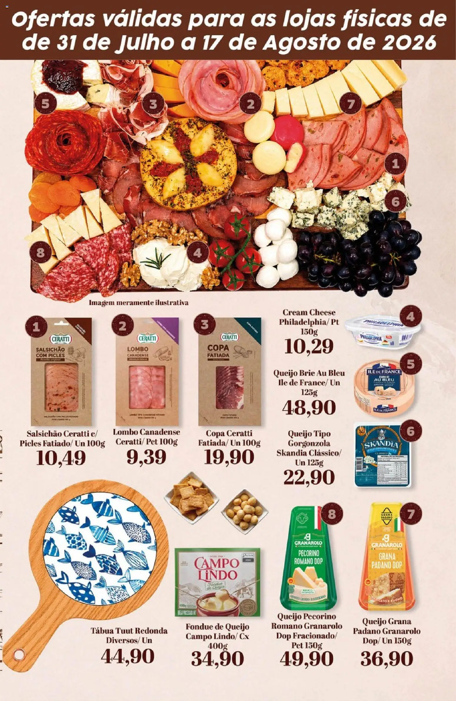 Tauste Folheto - válido de 31/07/2026 | Página: 5 | Produtos: Lombo, Queijo, Brie, Tábua