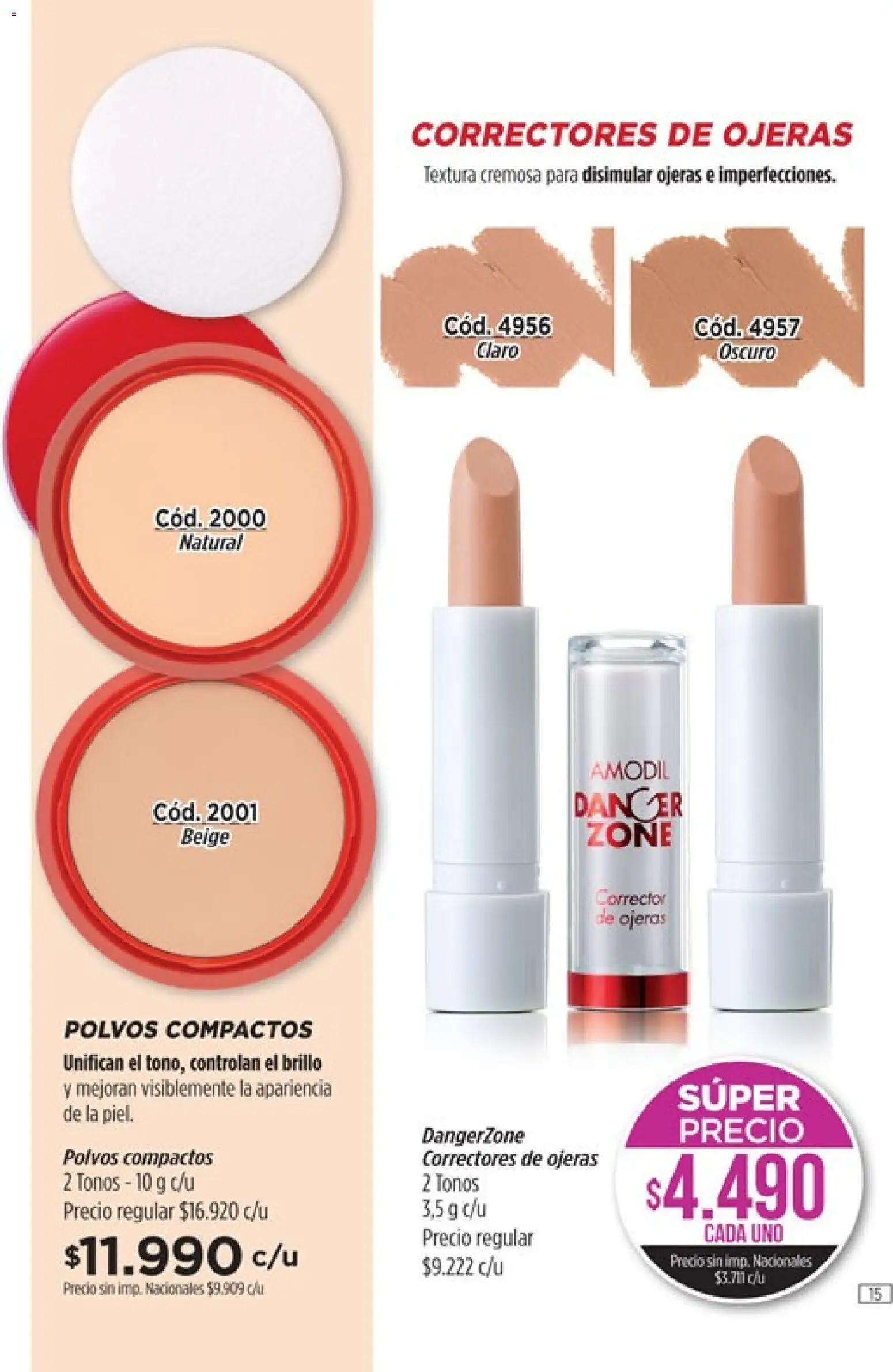 Catálogo Amodil Campaña 9 │ válido desde el 05.05.2026 | Página: 15 | Productos: Brillo, Corrector de ojeras