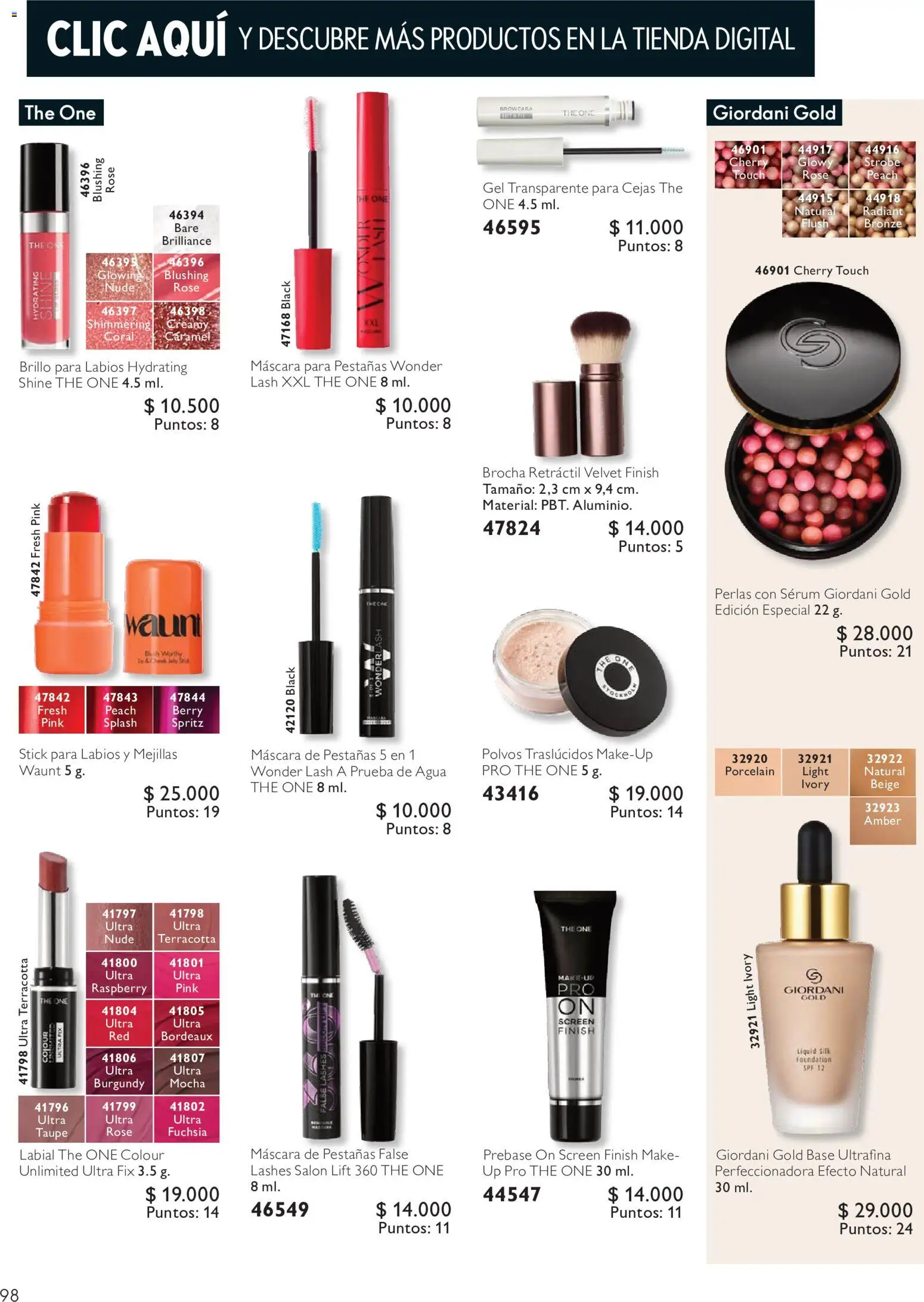 Oriflame Ofertas │ válido desde el 10.07.2026 | Página: 98 | Productos: Máscara, Labial, Té, Serum