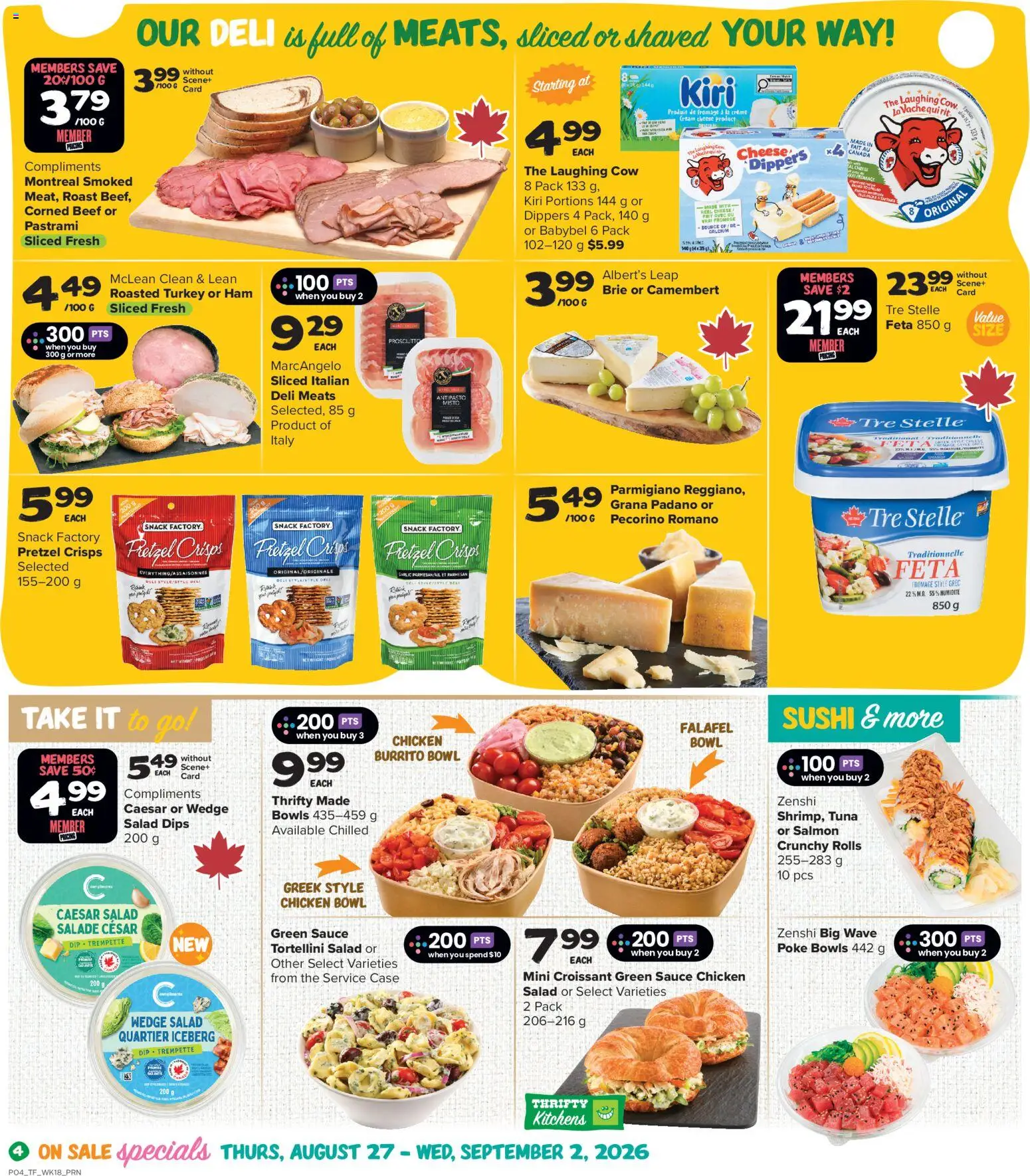 Thrifty Foods flyer valid from Aug 27, 2026 | Page: 5 | Products: Beef, Salad, Salmon, Garlic
